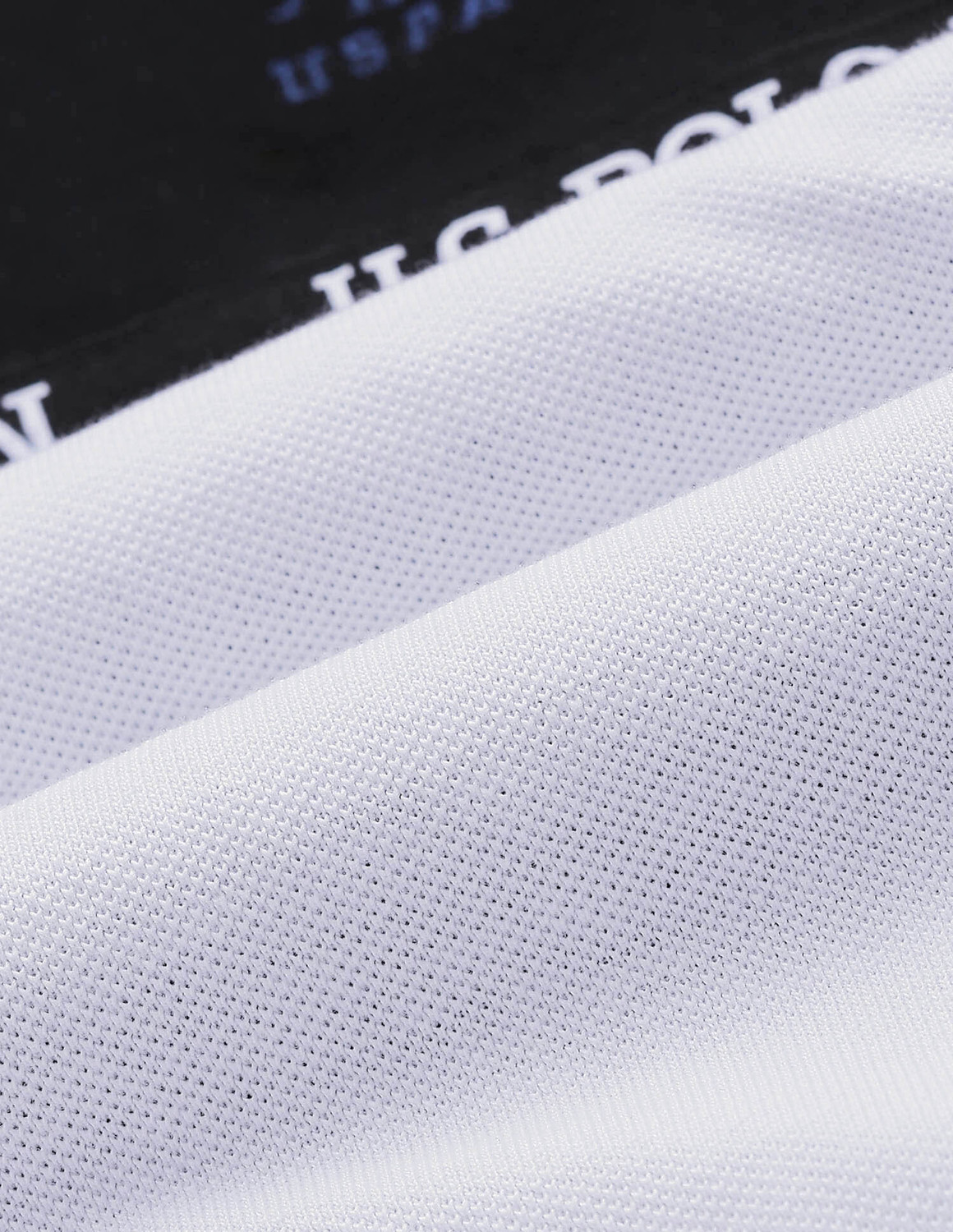 Image of U.S. POLO ASSN. Colorblock Men Polo Neck White, Black T-Shirt