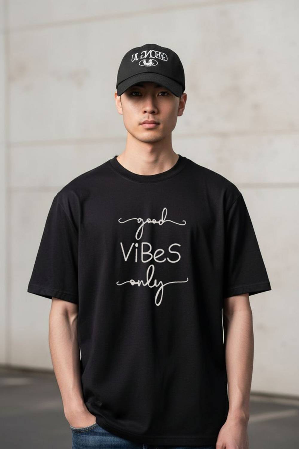 AI CLUB Typography Men Round Neck Black T-Shirt