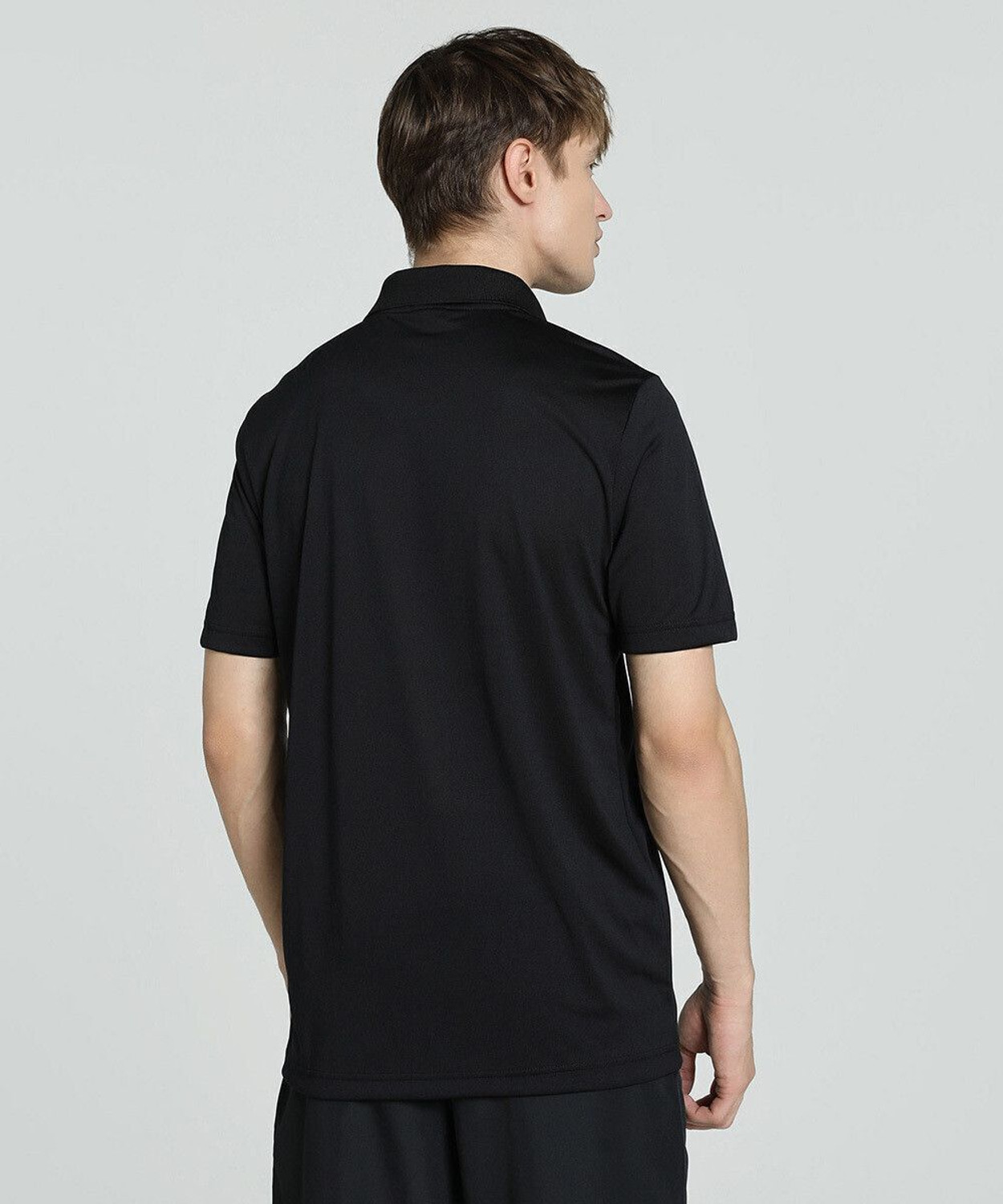 Image of PUMA Solid Men Polo Neck Black T-Shirt
