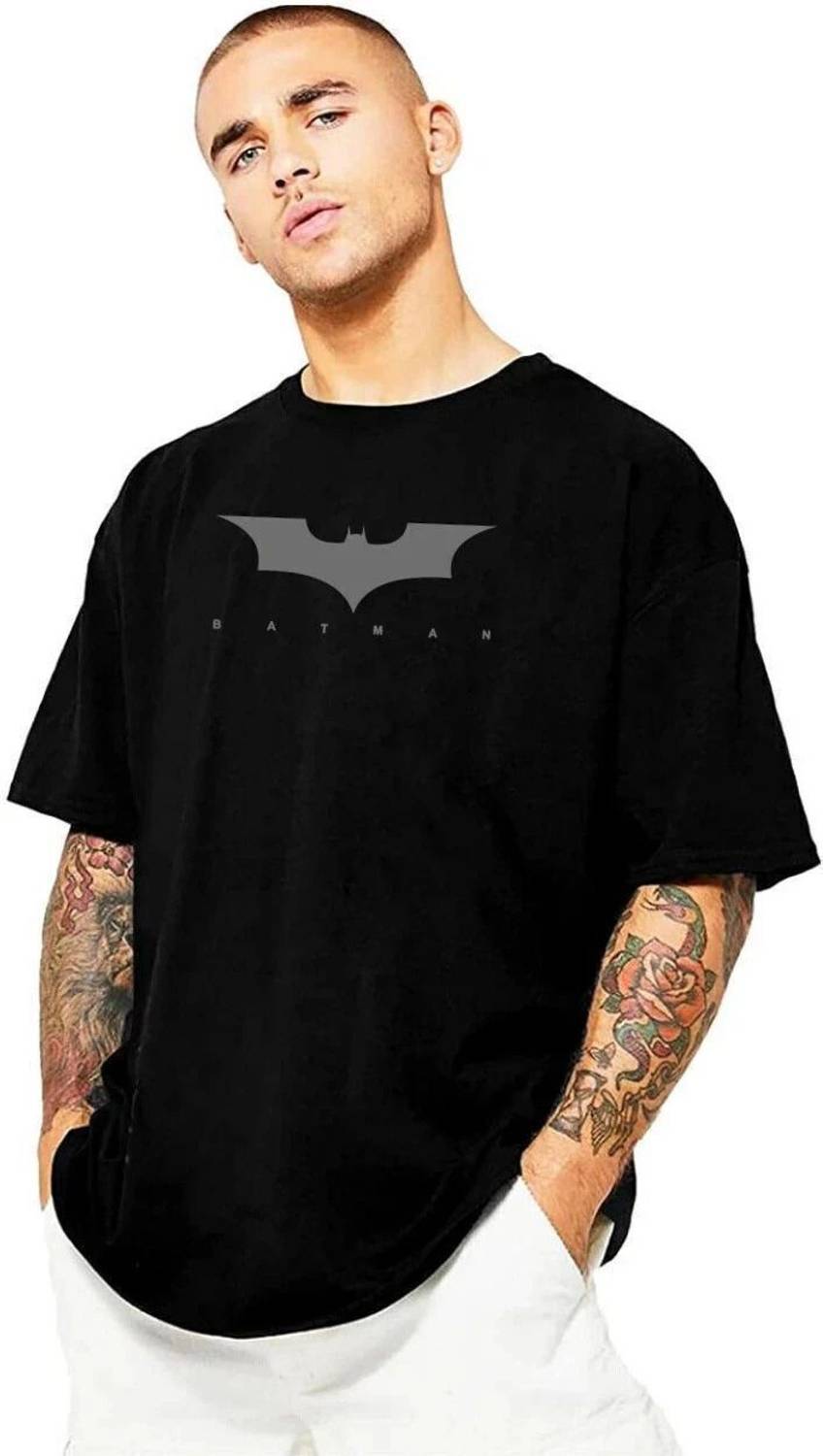 Modern Mode Creation Men Animal Print Round Neck Cotton Blend Bla