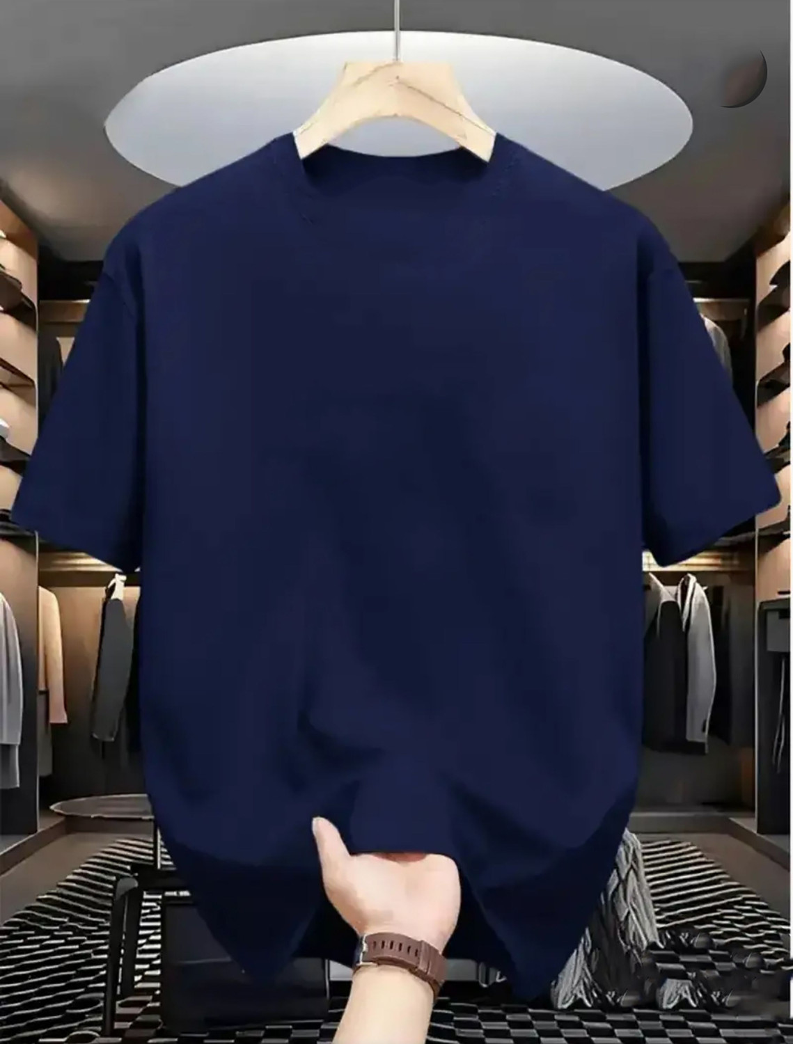 Image of Magneto Printed Men Round Neck Navy Blue T-Shirt