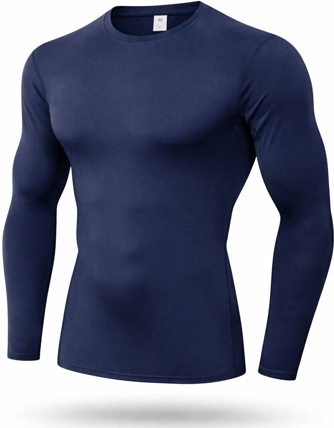 Kyk Men Solid Round Neck Polyester Dark Blue T-Shirt