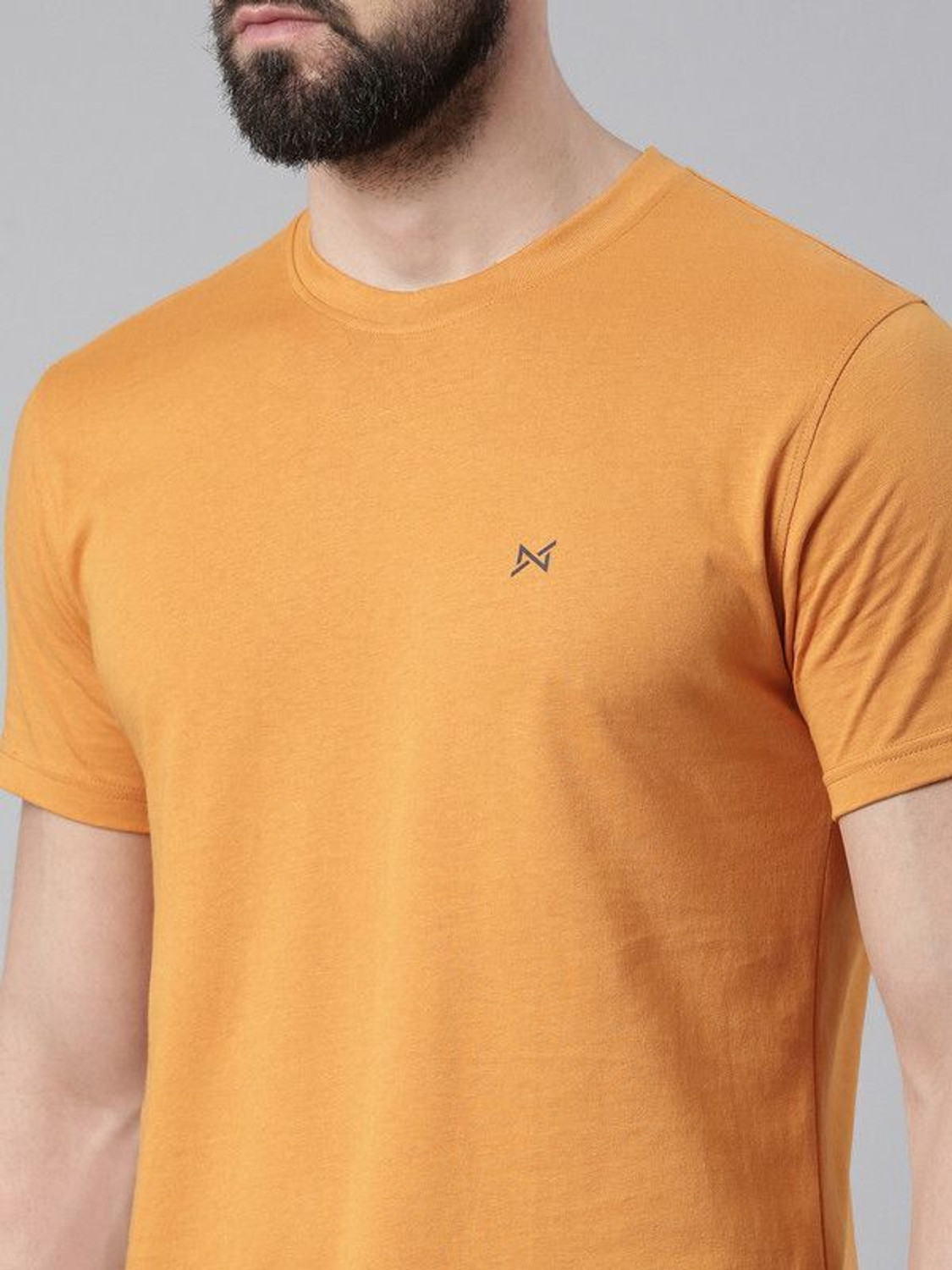 Image of Force NXT Solid Men Round Neck Multicolor T-Shirt