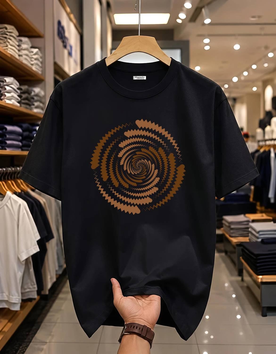 YASHVI ENTERPRISE Graphic Print Men Round Neck Black T-Shirt