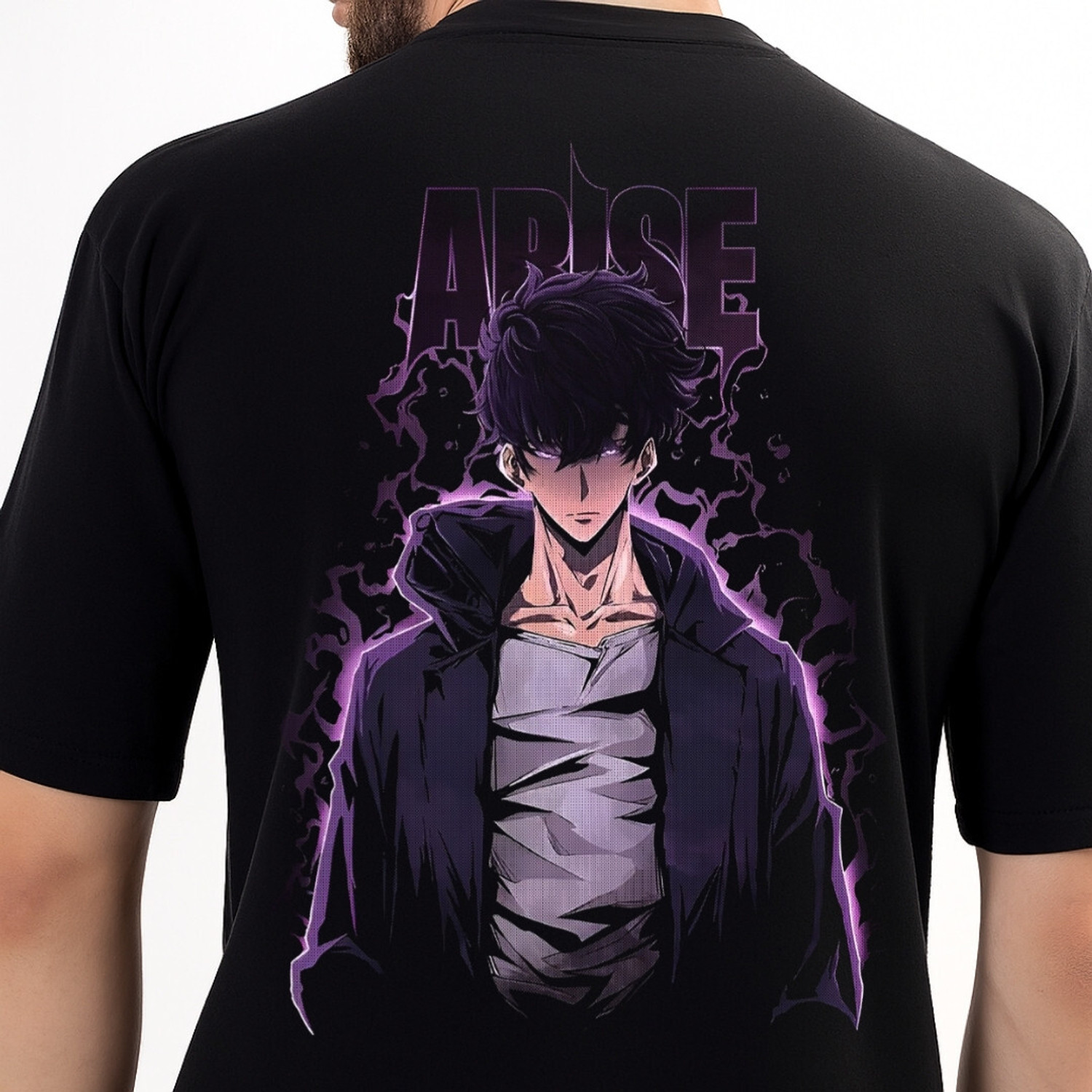 Image of Wayup Graphic Print Men Round Neck Black T-Shirt