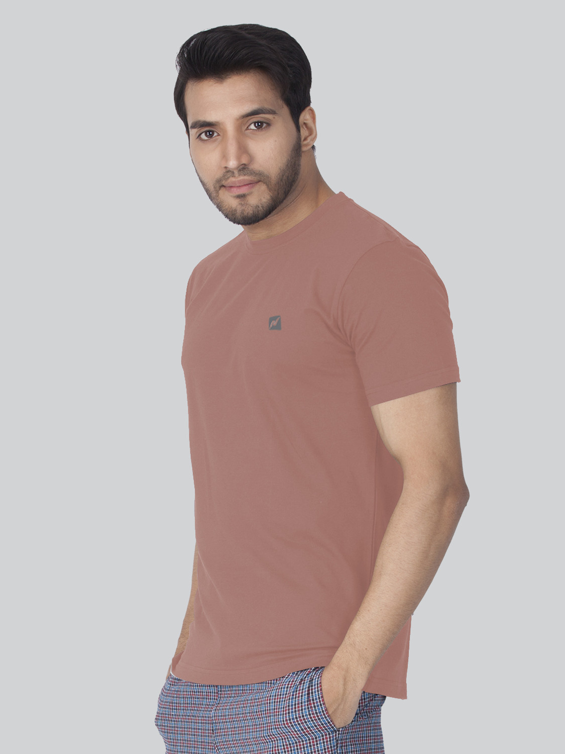 Image of Lux Nitro Solid Men Round Neck Multicolor T-Shirt