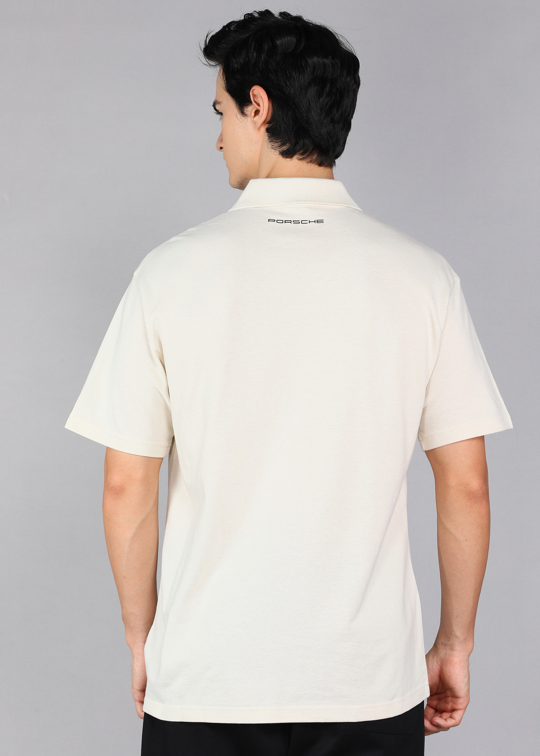 Image of PUMA Solid Men Polo Neck White T-Shirt