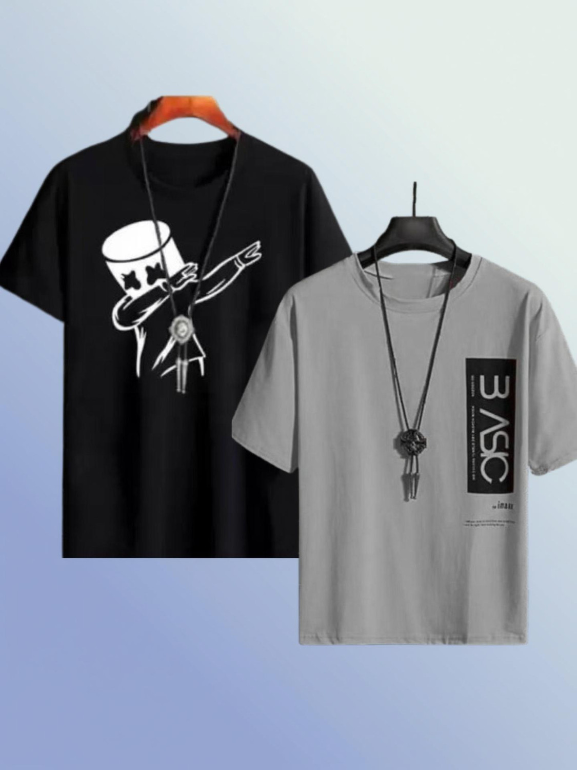Image of Axxitude Graphic Print Men Round Neck Grey, Black T-Shirt
