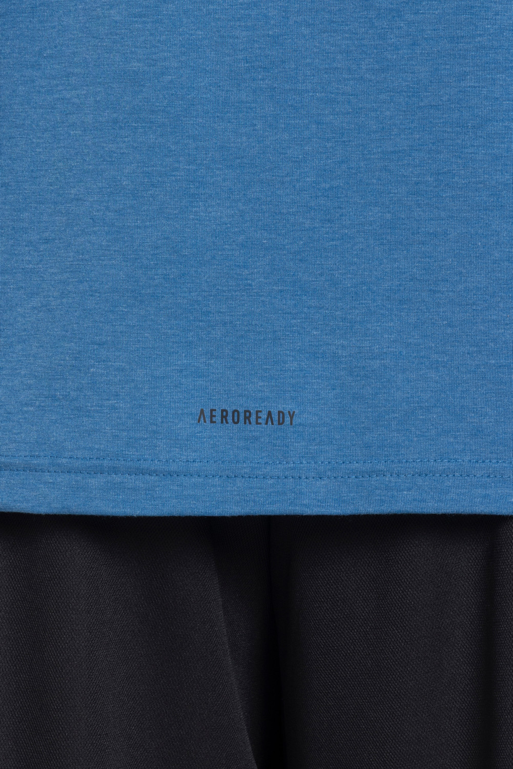 Image of ADIDAS Solid Men Crew Neck Blue T-Shirt