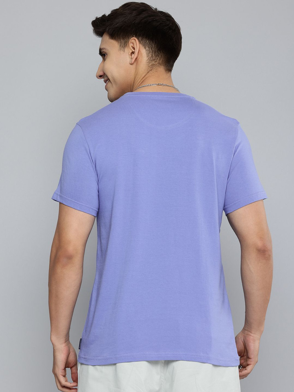 Image of AEROPOSTALE Printed Men Round Neck Blue T-Shirt