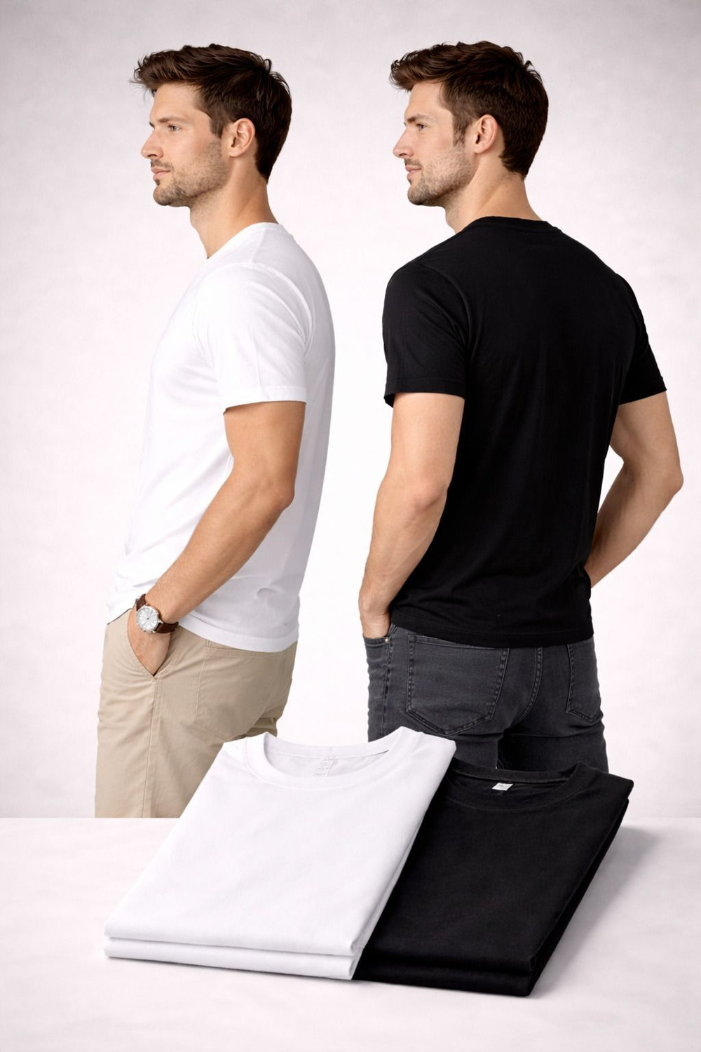Image of okaminkazi Printed Men Round Neck Black T-Shirt