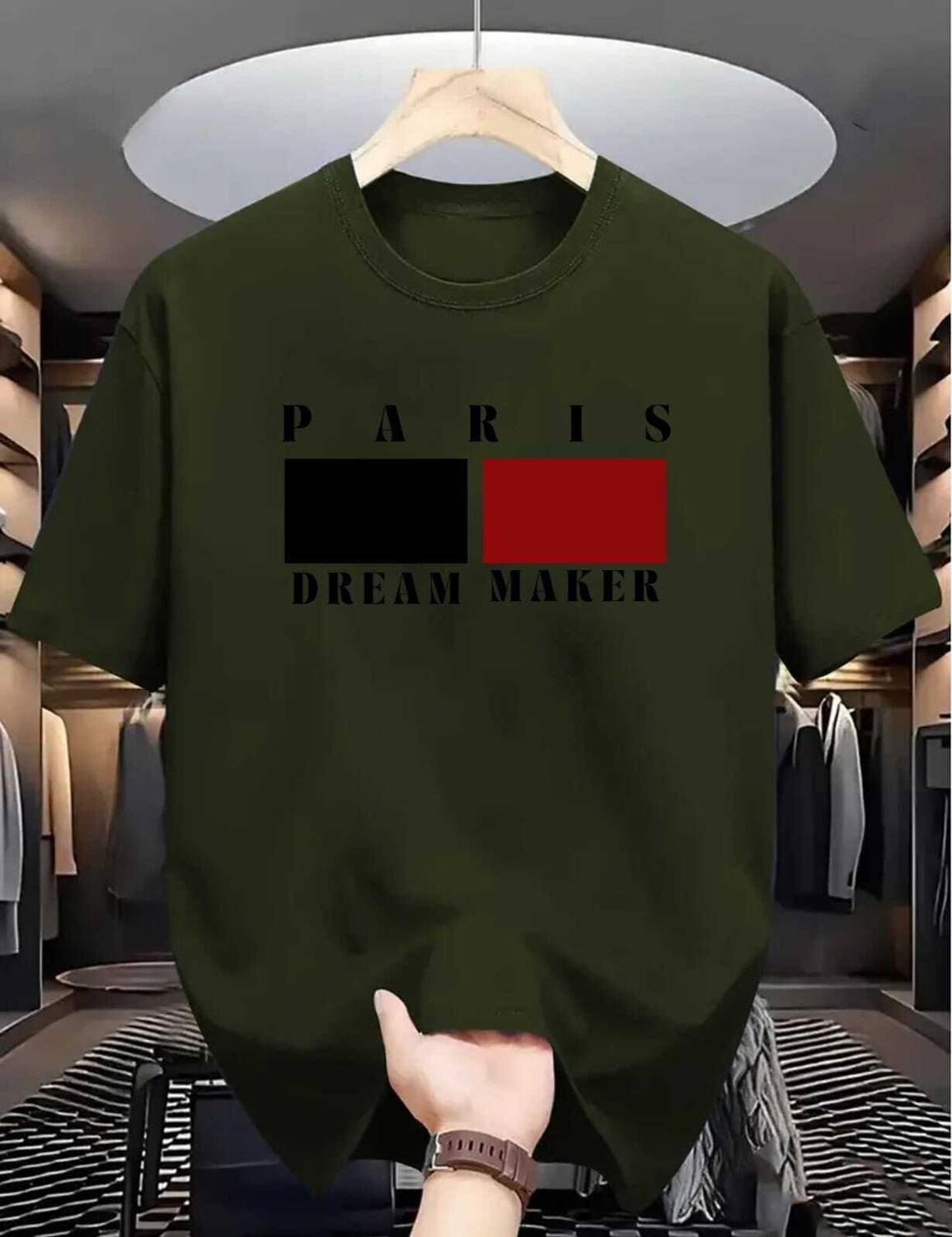 Magneto Printed Men Round Neck Light Green T-Shirt
