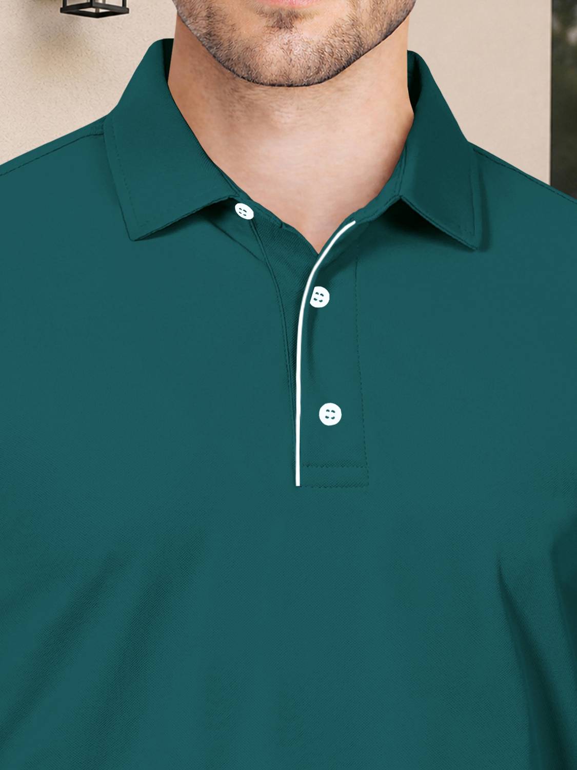 VeBNoR Men Polo Neck Green T-Shirt - Image 5