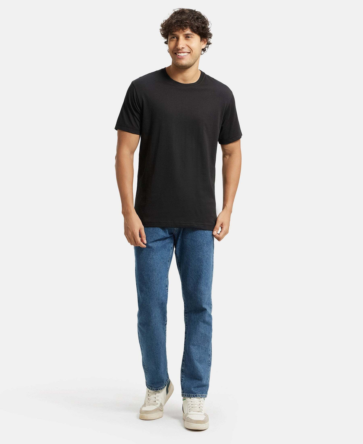 Image of JOCKEY Solid Men Round Neck Multicolor T-Shirt