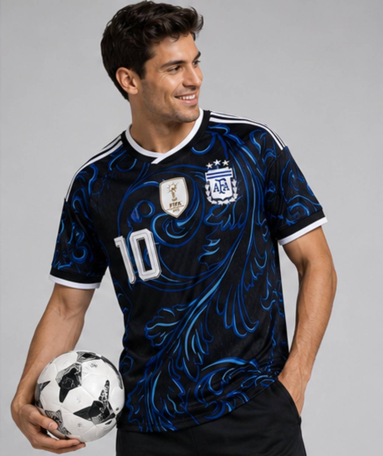 Teeglee Printed Men Blue T-Shirt - Image 1