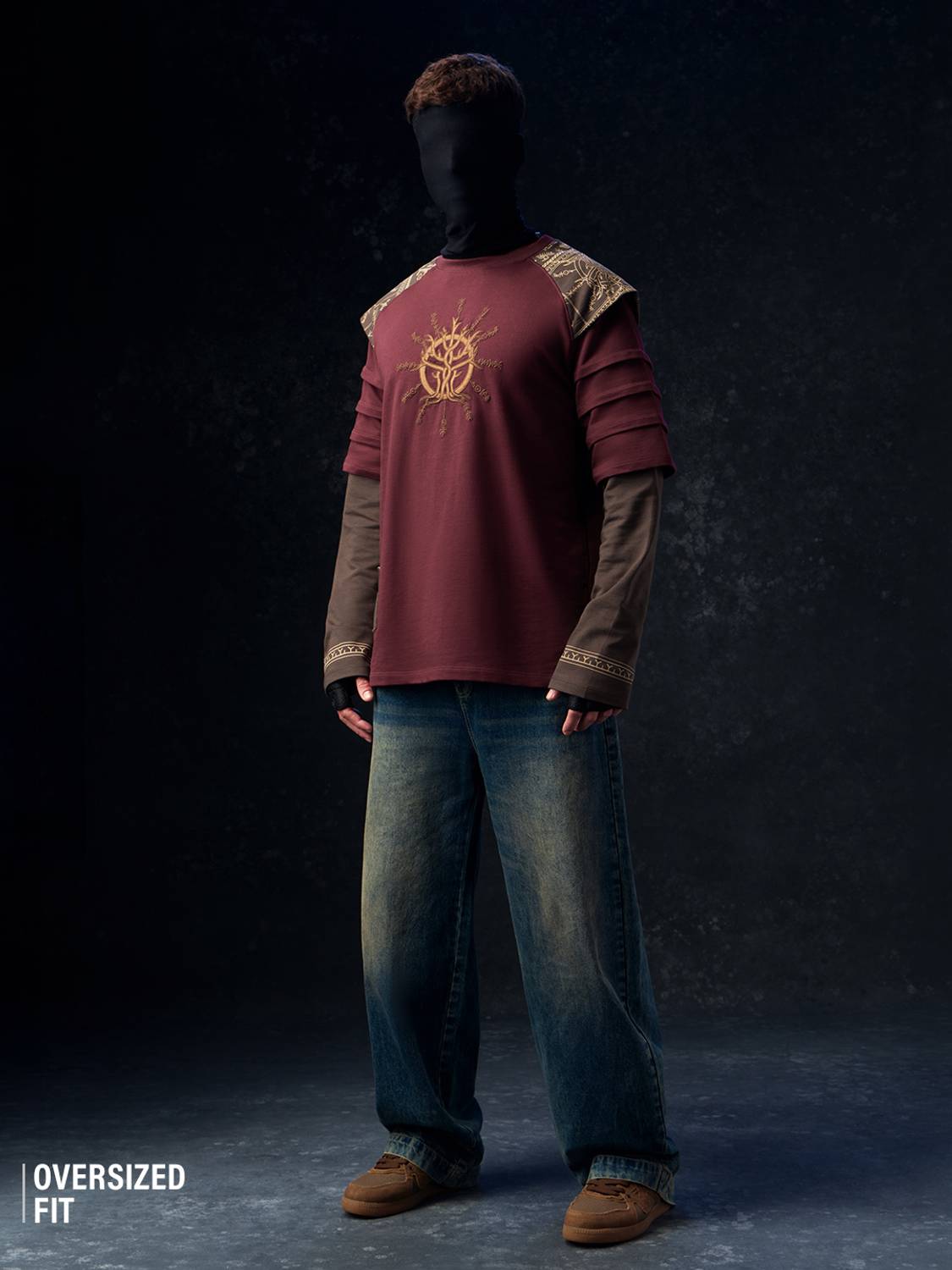 The Souled Store Embroidered Maroon T-Shirt - Image 2