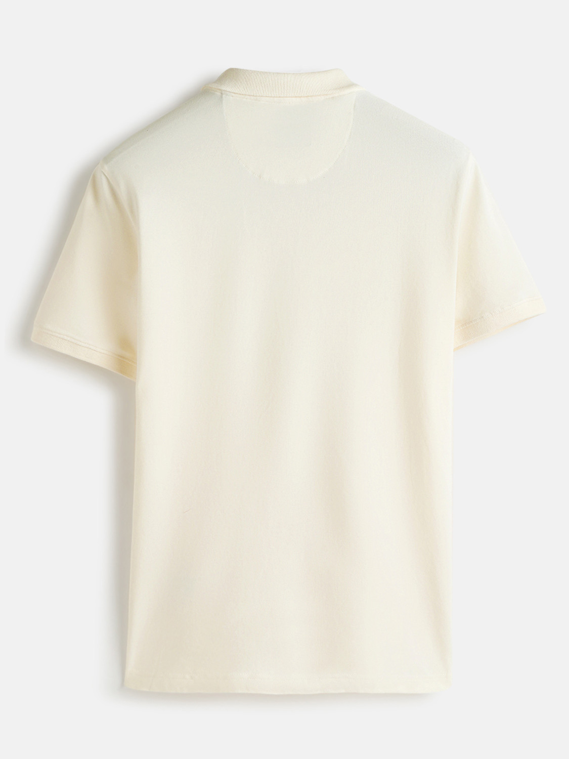 Image of WROGN Solid Men Polo Neck White T-Shirt