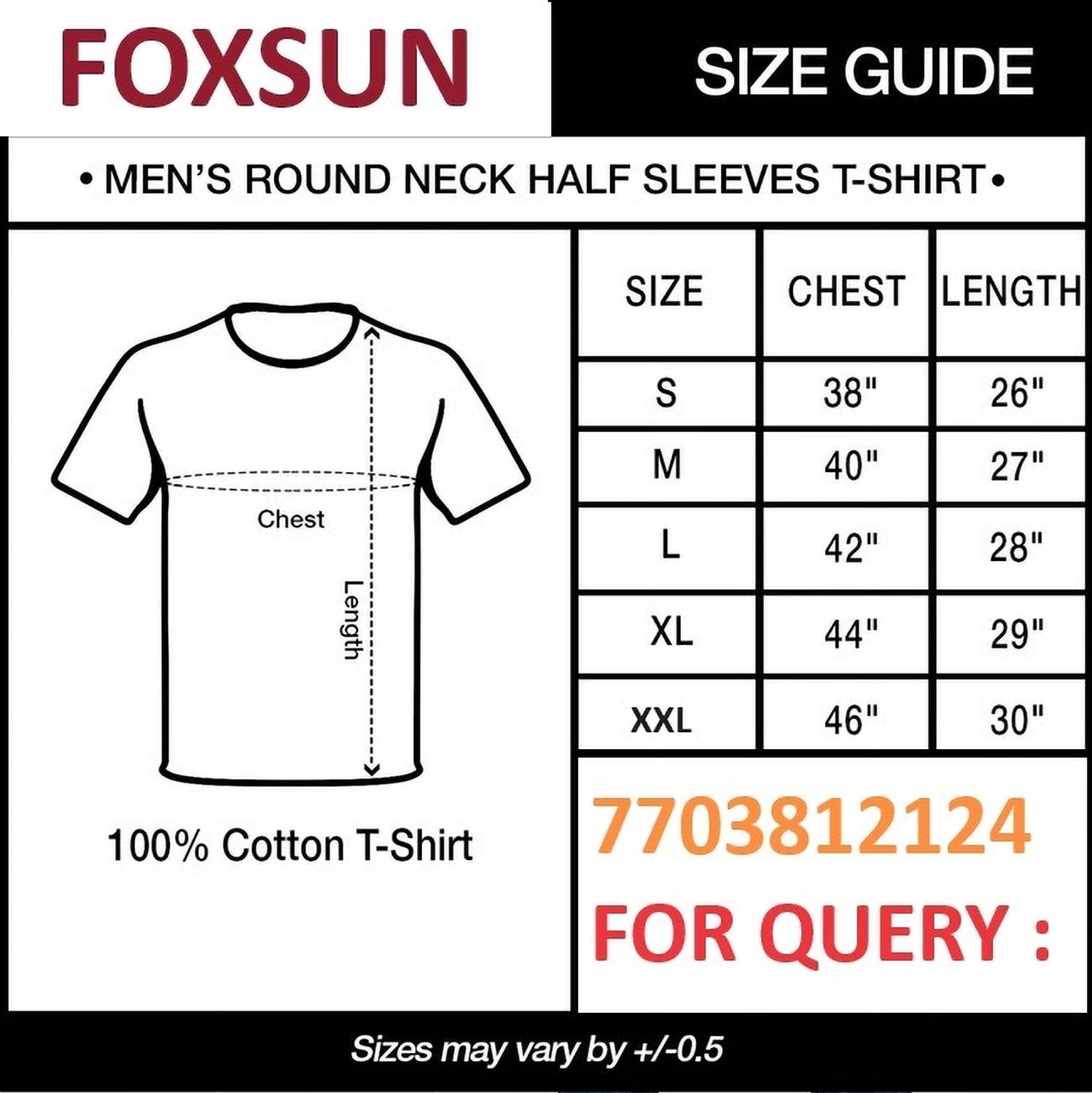 FOXSUN Printed Men Round Neck Black T-Shirt - Image 4
