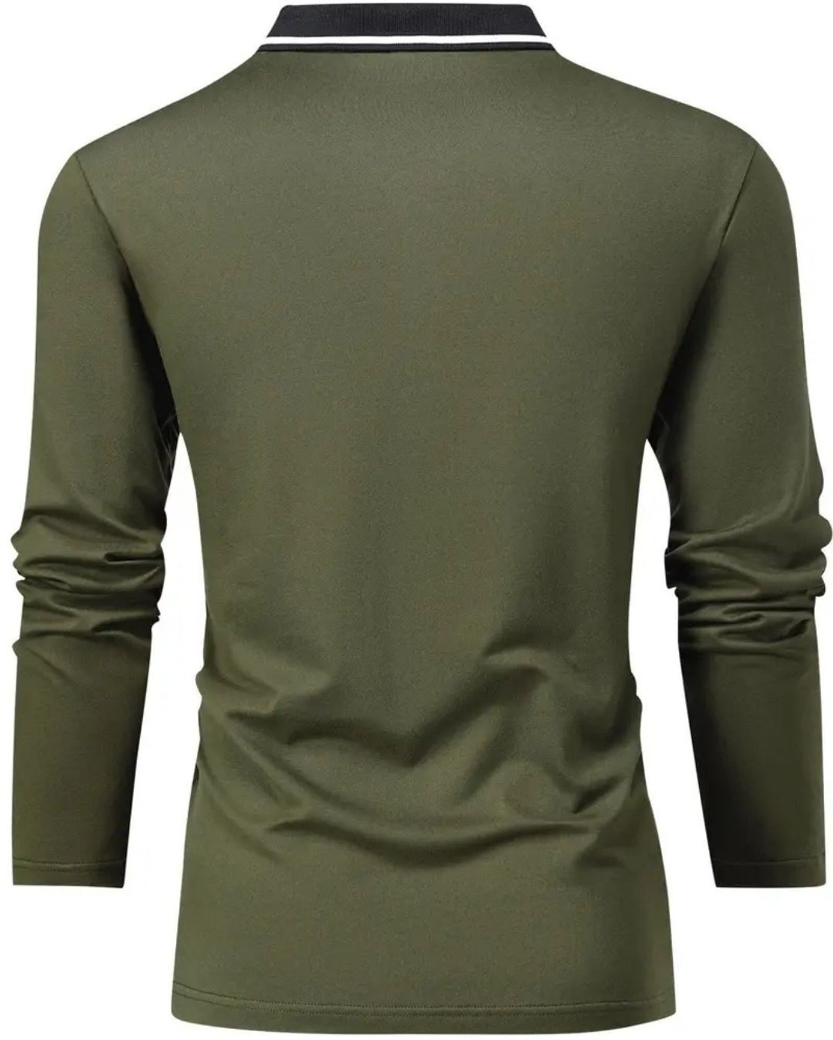 Image of TrendsTalk Printed Men Polo Neck Dark Green T-Shirt