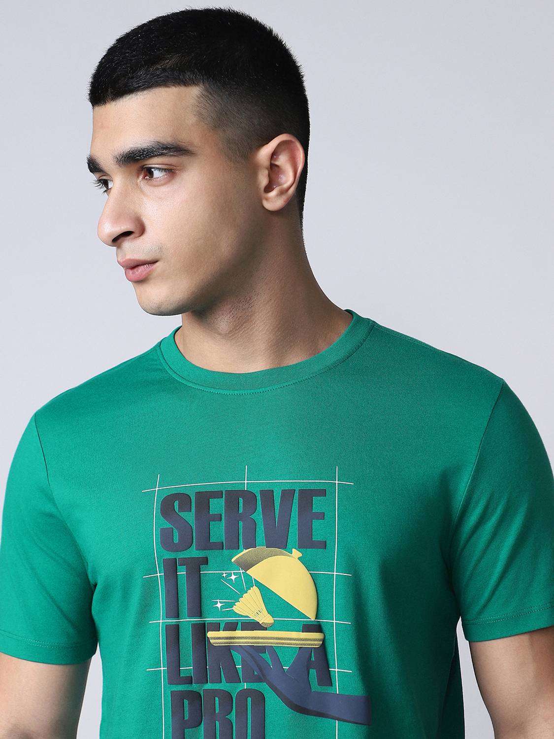 REEBOK Men Green Round Neck T-Shirt - Image 4