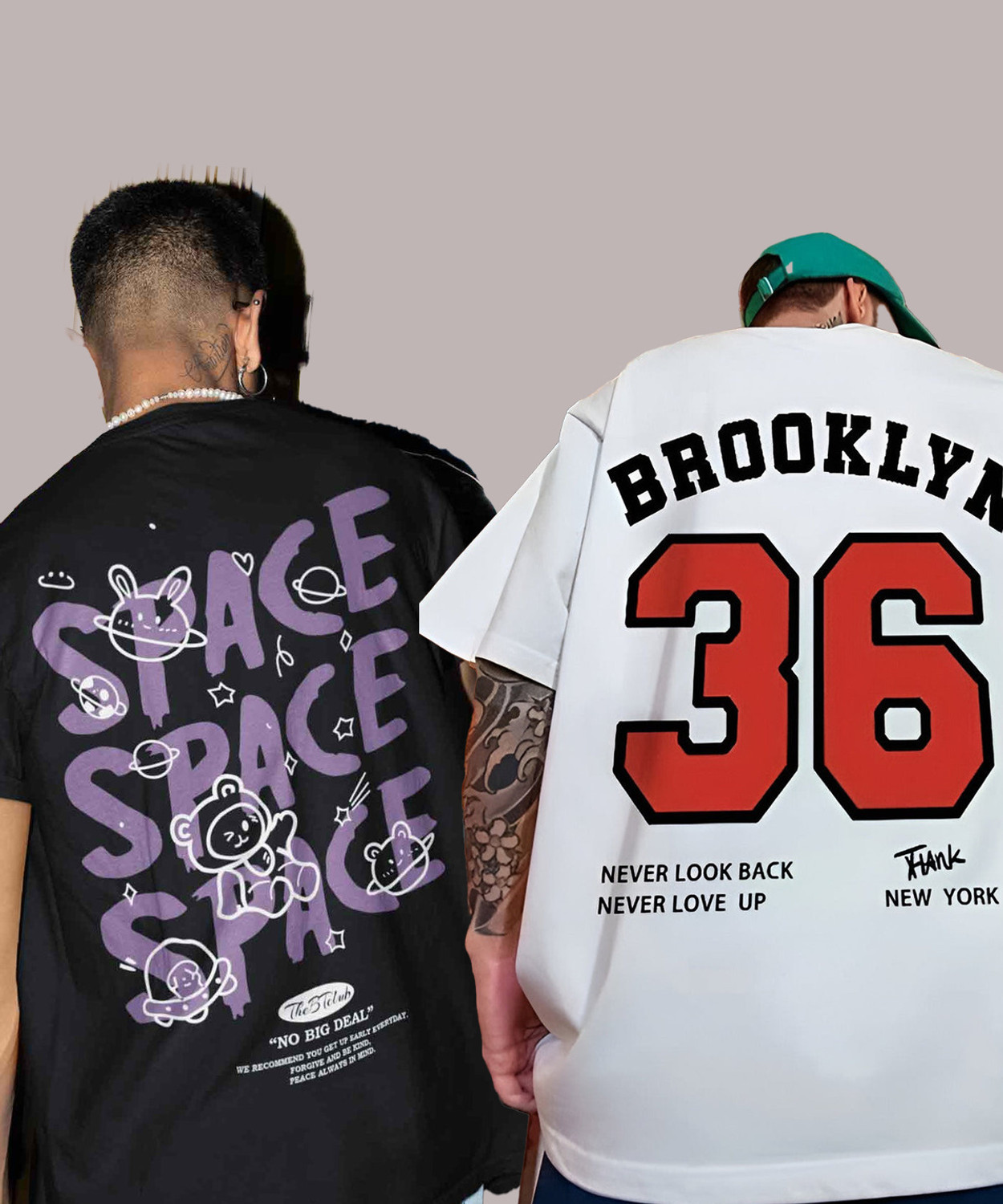 Image of HELL BOUND Typography Men Round Neck Multicolor T-Shirt