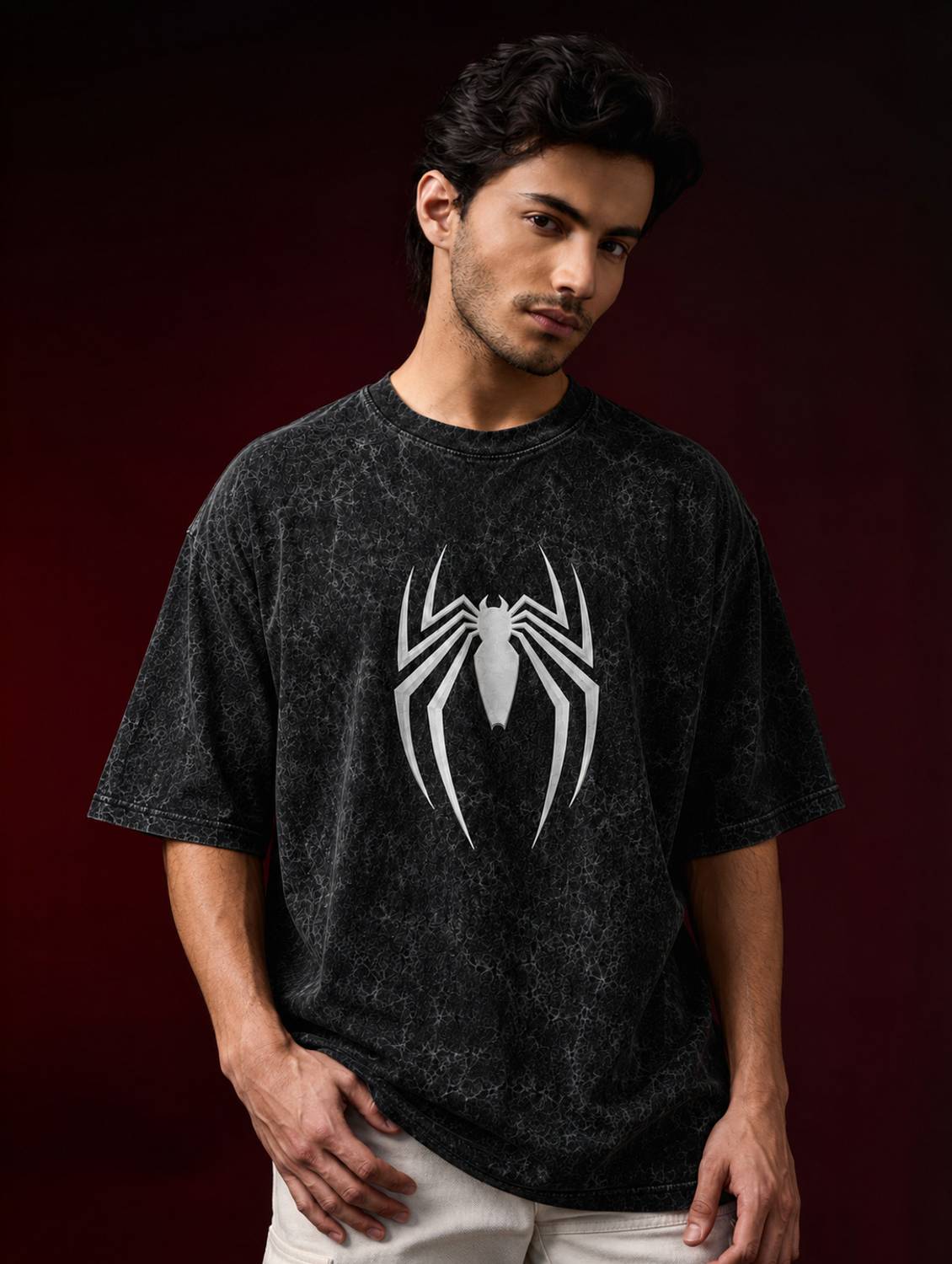 Woops Studio! Black Men's Round Neck T-Shirt - Image 1