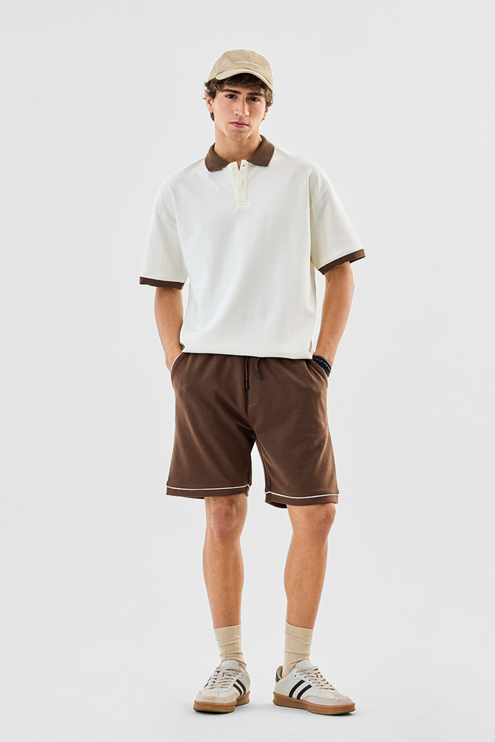 Image of Snitch Solid Men Polo Neck White T-Shirt