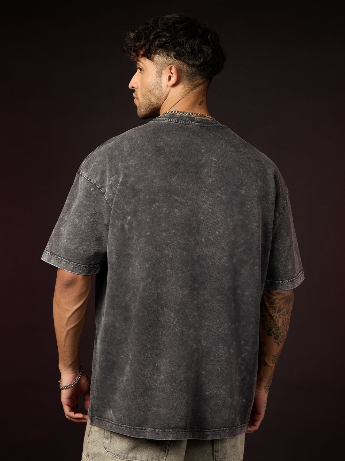 Image of NIYANSH FAB Graphic Print Men Round Neck Black T-Shirt