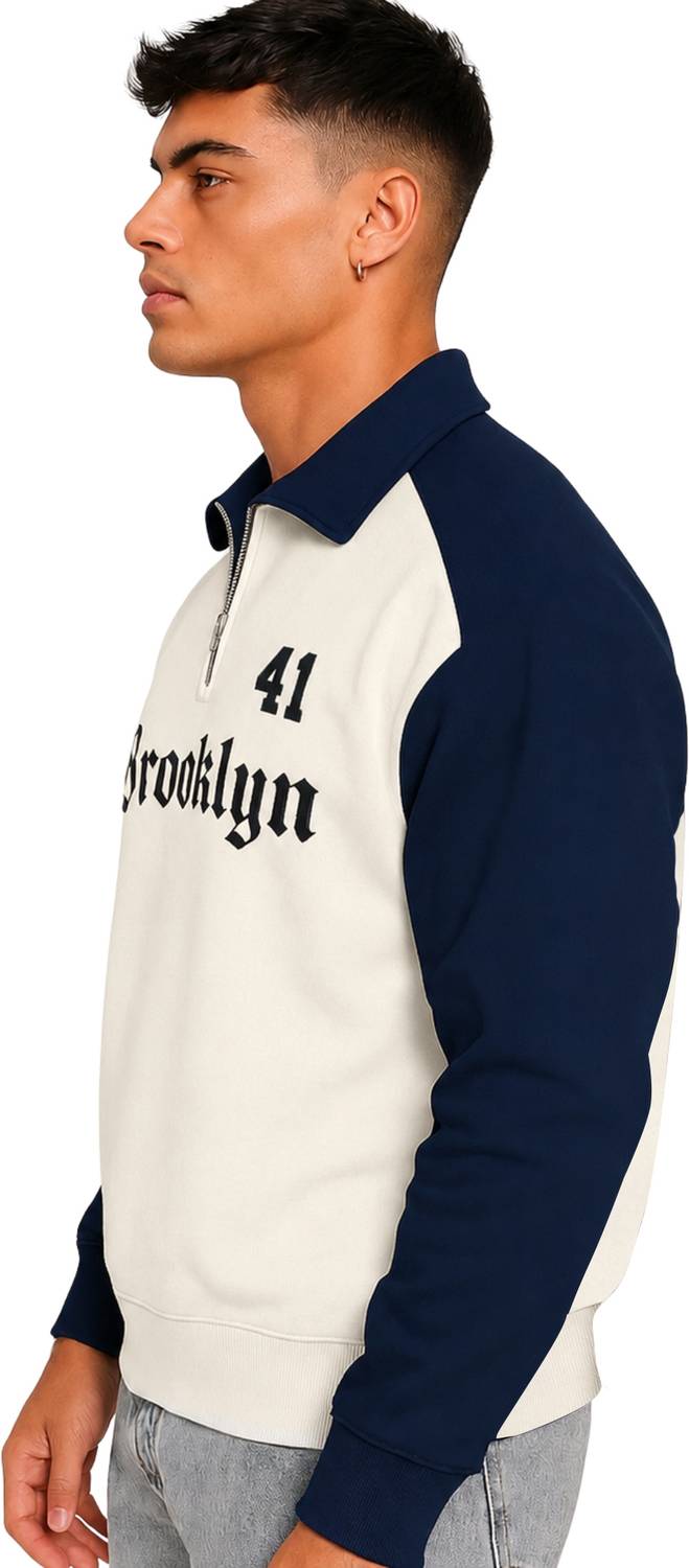 Jump Cuts Men Polo Neck White T-Shirt - Image 3