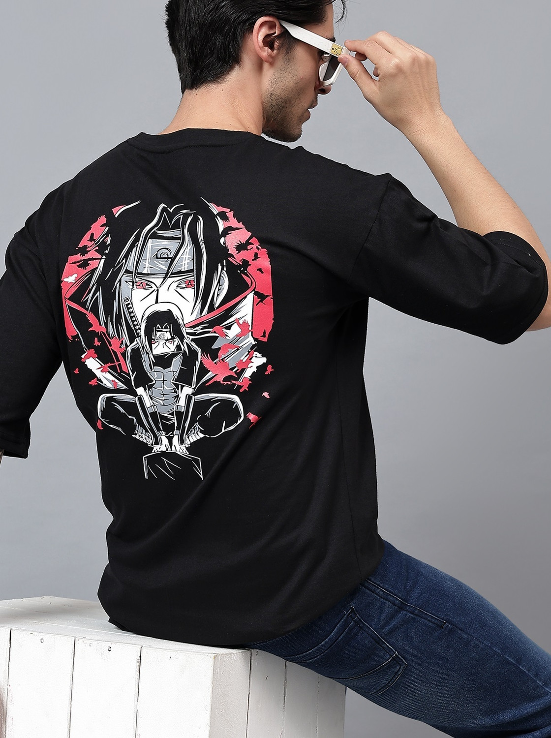 Image of Garmin Printed Men Round Neck Black T-Shirt