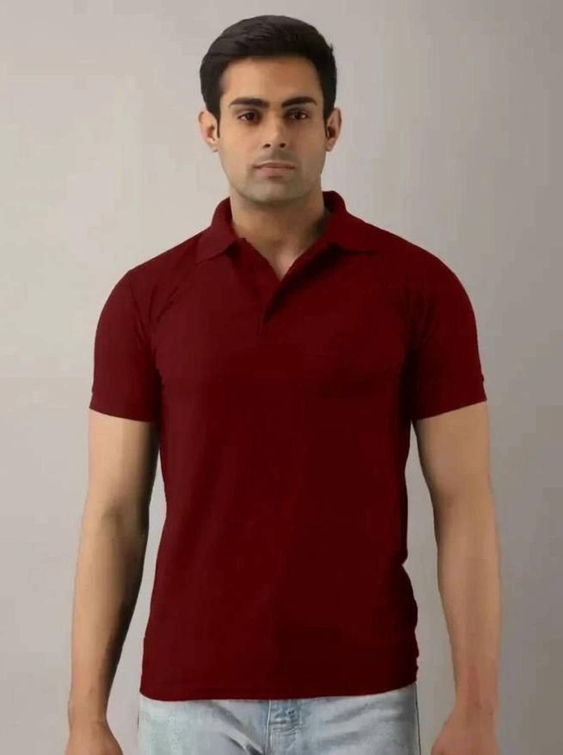 Silver Swan Maroon Polo Neck T-Shirt
