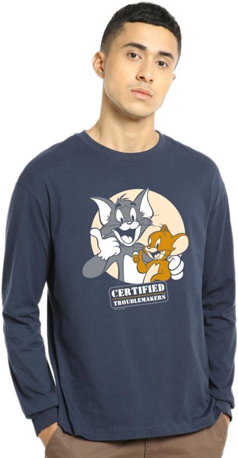 BEWAKOOF Graphic Print Men Round Neck Blue T-Shirt