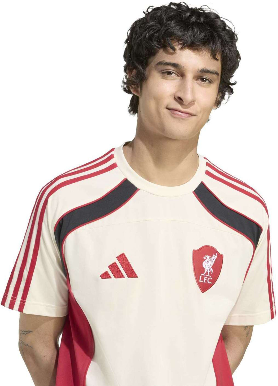 Image of ADIDAS Printed Men Crew Neck White T-Shirt