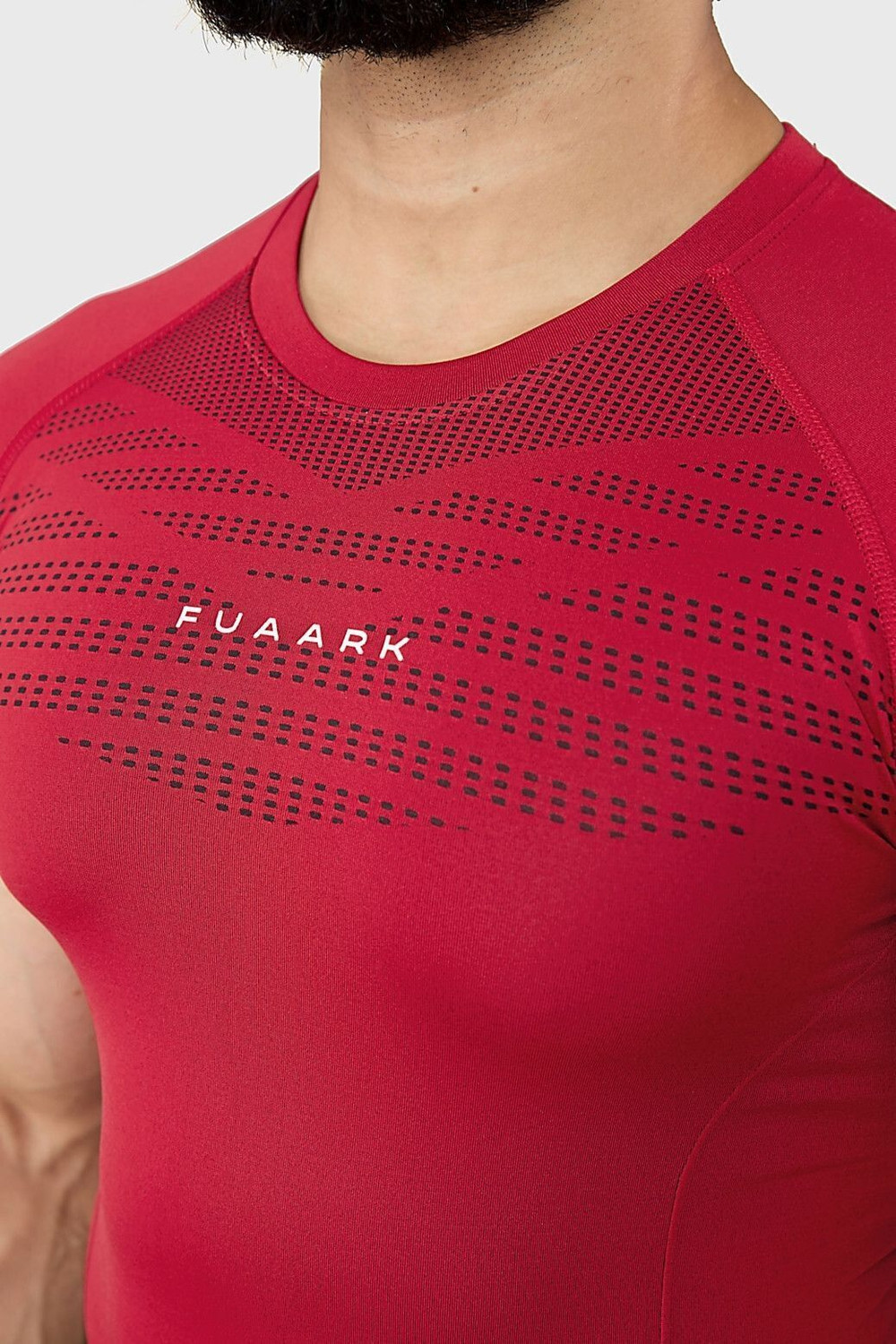 Image of FuaarK Solid Men Round Neck Red T-Shirt