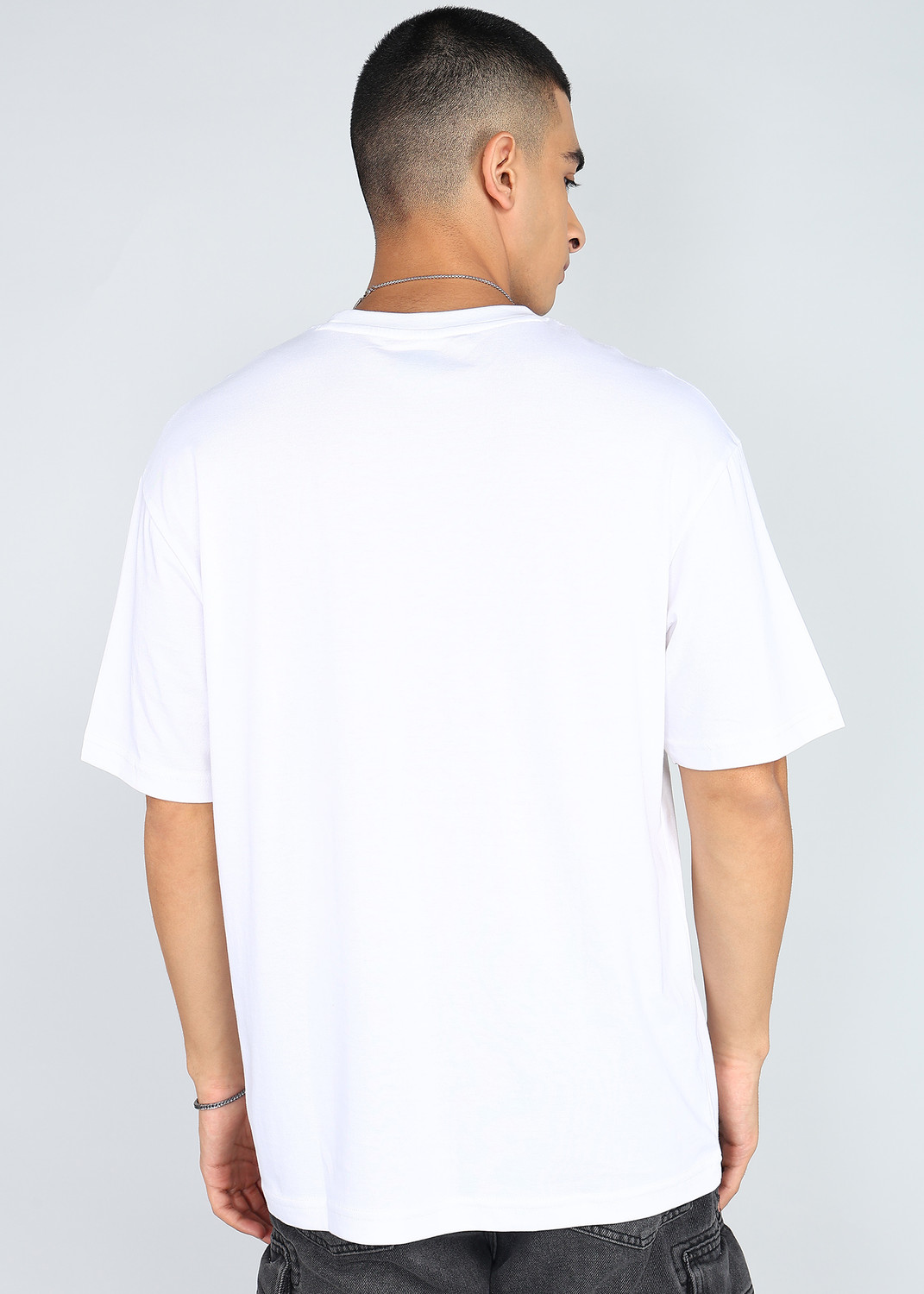 Image of Spykar Printed Men Round Neck White T-Shirt