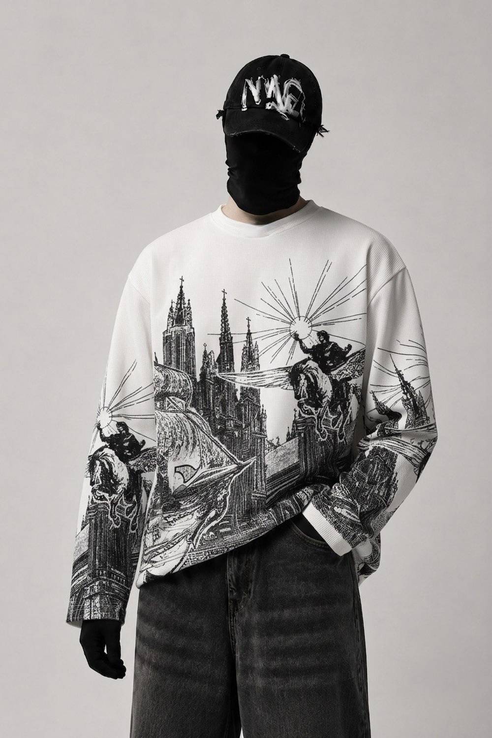 Eddicted Men White Round Neck T-Shirt - Image 1
