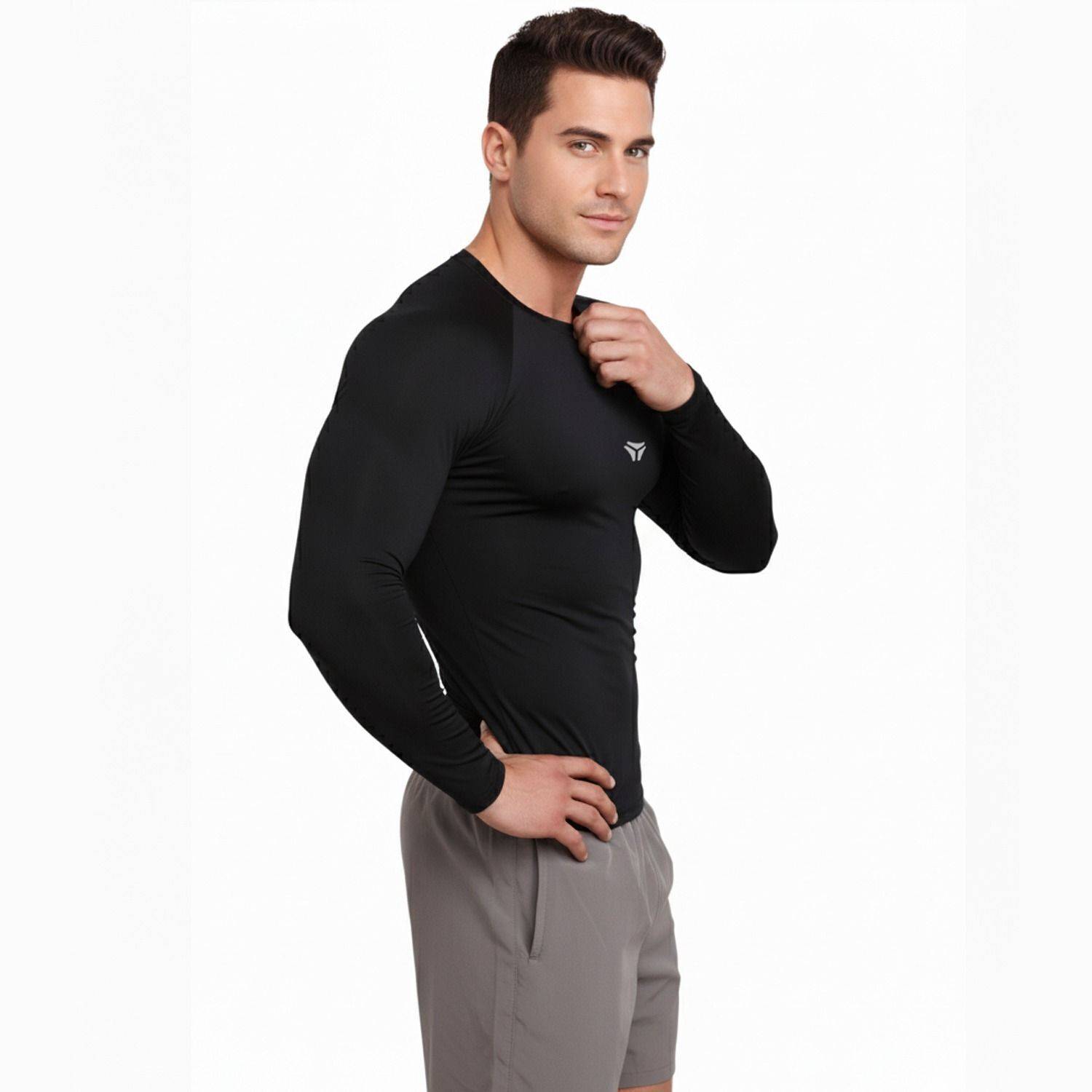 Kyk Solid Men Round Neck Black T-Shirt - Image 4