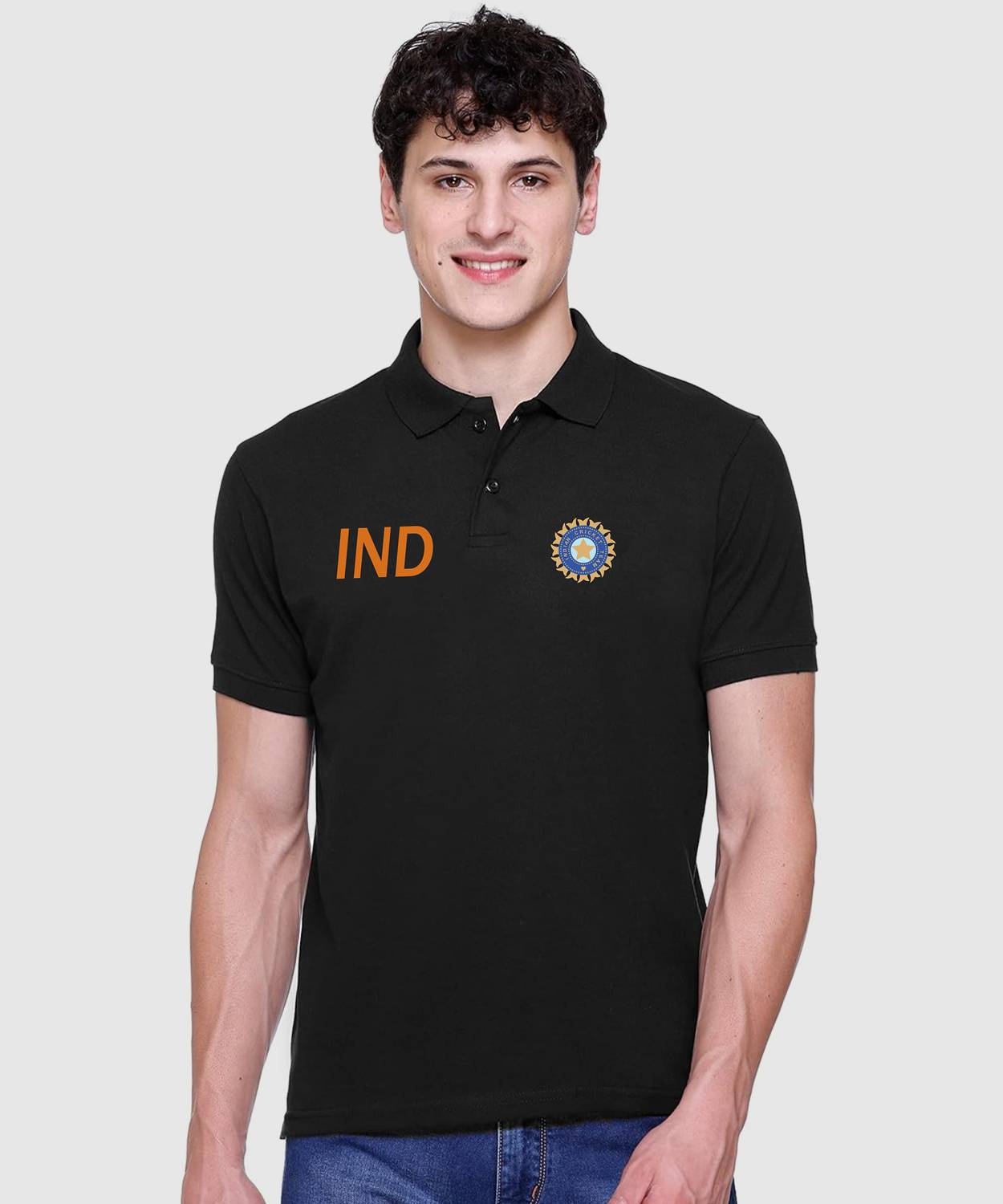 Polo Plus Men Solid Polo Neck Polycotton Black T-Shirt
