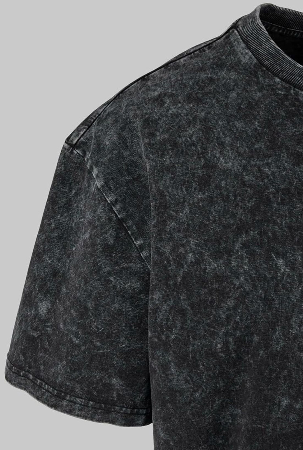 Image of R Y Traders Printed Men Round Neck Black T-Shirt