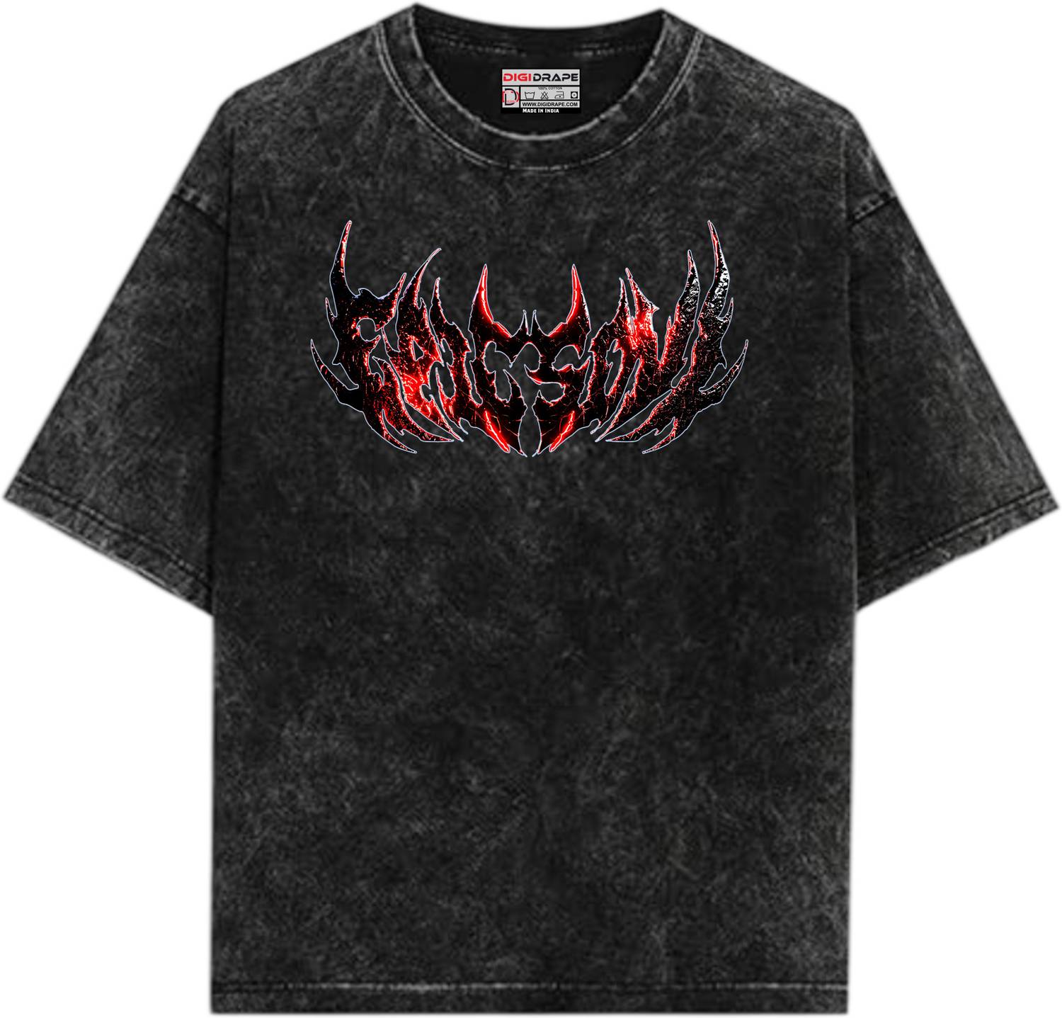 DIGI Men Black Round Neck T-Shirt - Image 3