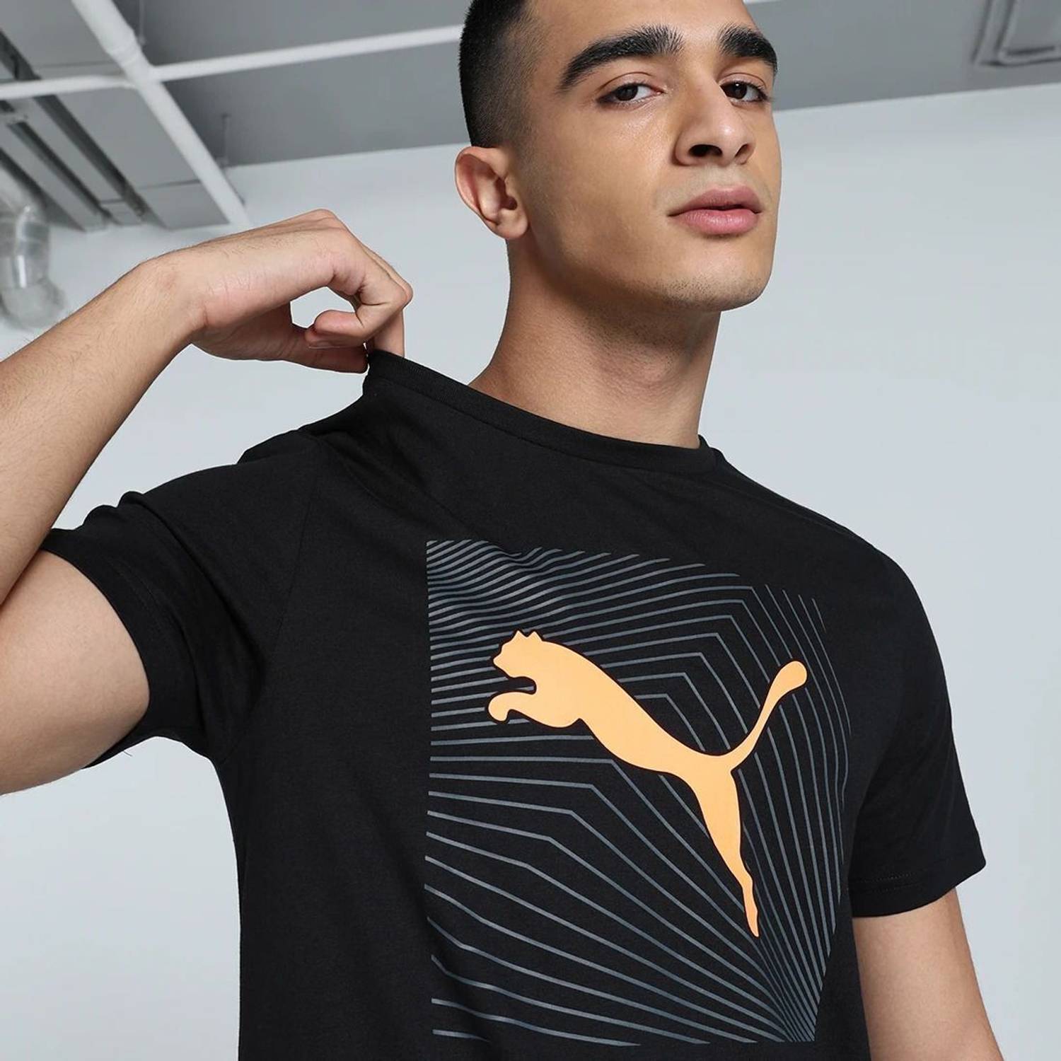 PUMA Graphic Print Men Crew Neck Black T-Shirt - Image 3