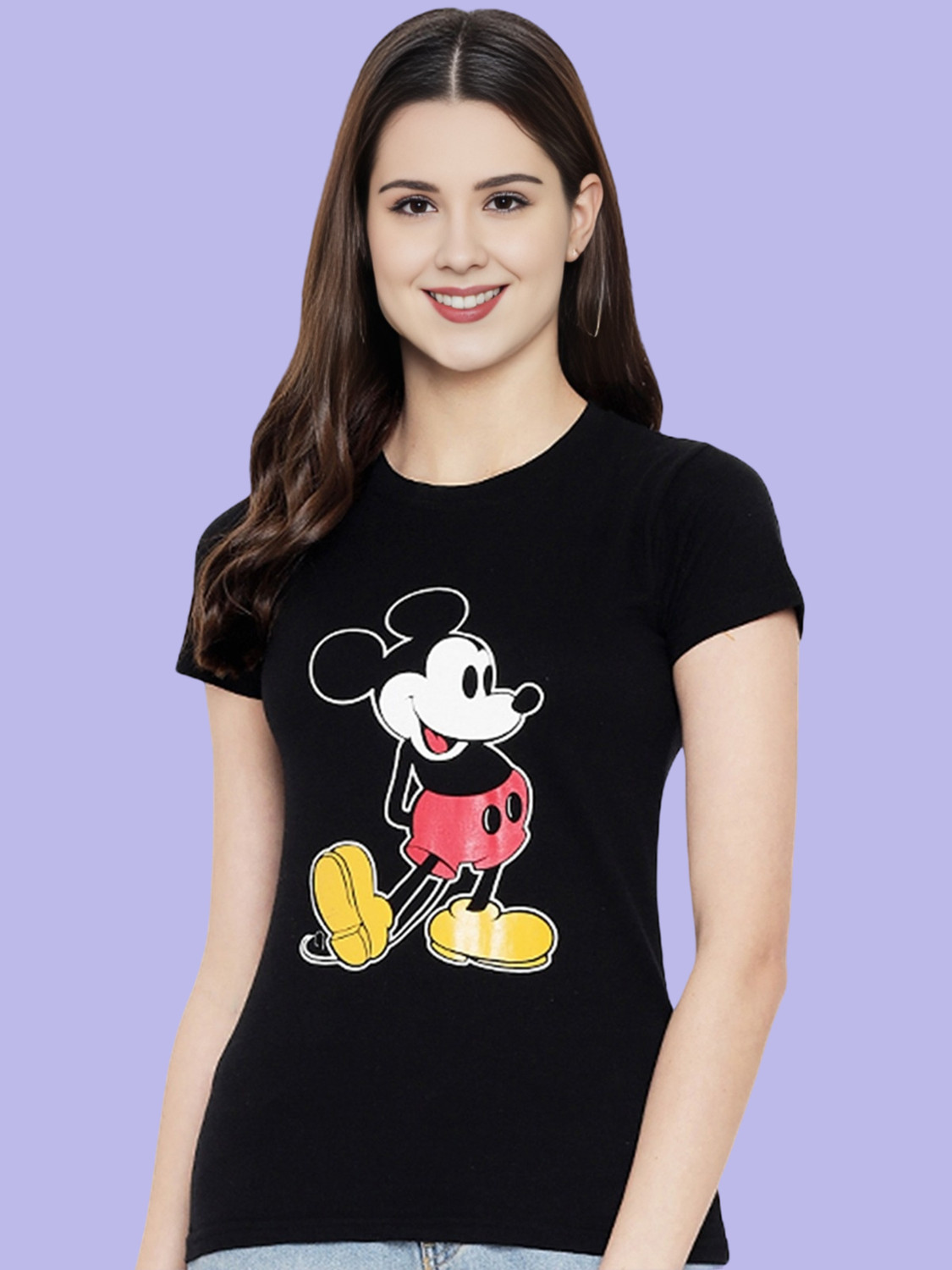 Image of METRONAUT Graphic Print Women Round Neck Multicolor T-Shirt