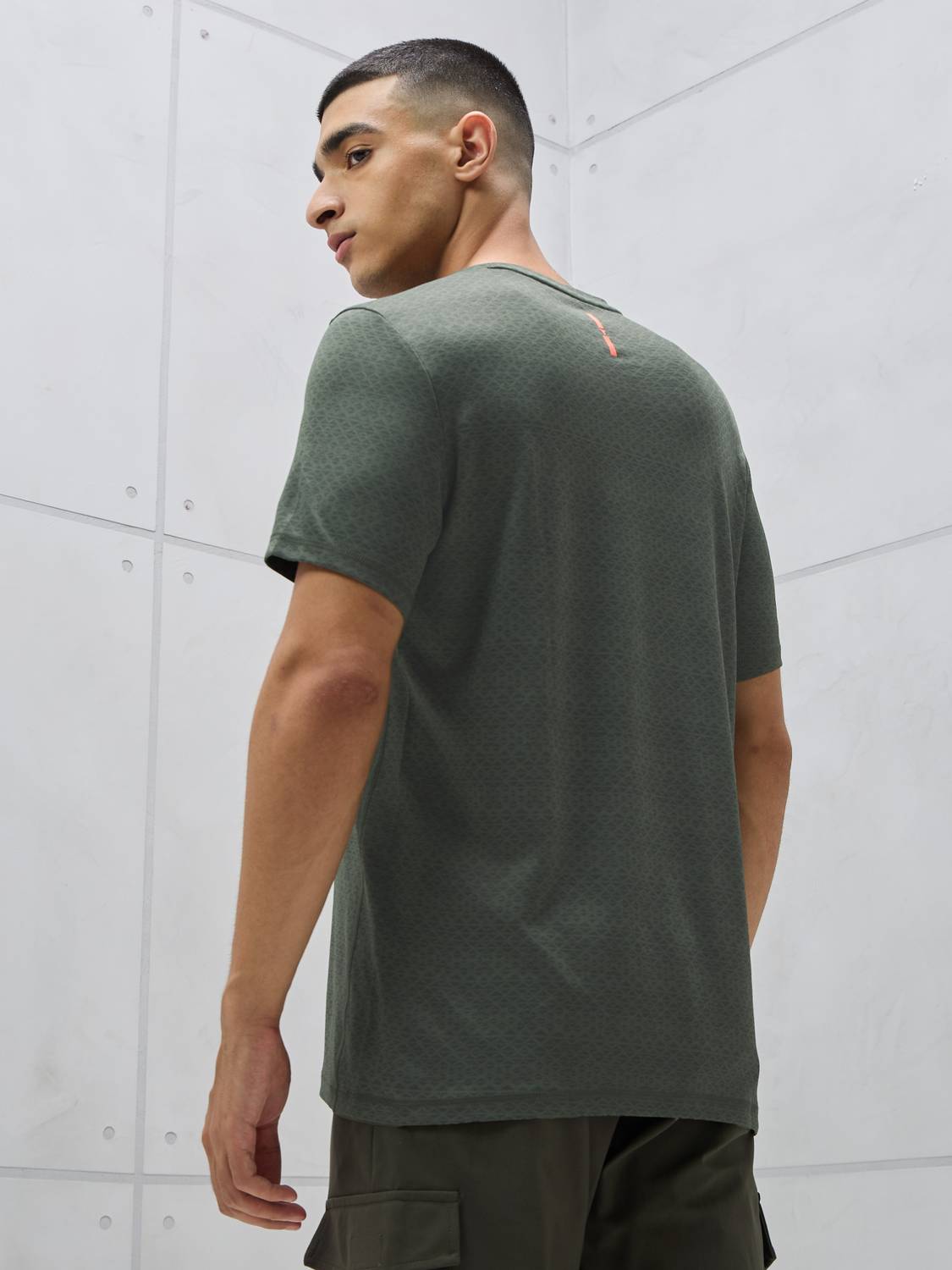 TECHNOSPORT Men Green Crew Neck T-Shirt - Image 2