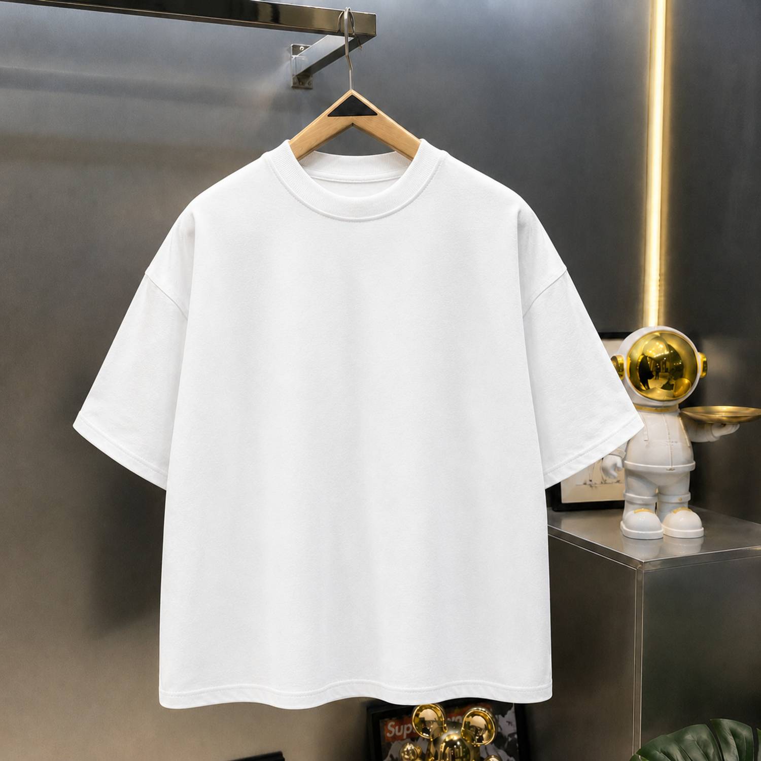 Asta Moda Men White Round Neck T-Shirt - Image 1