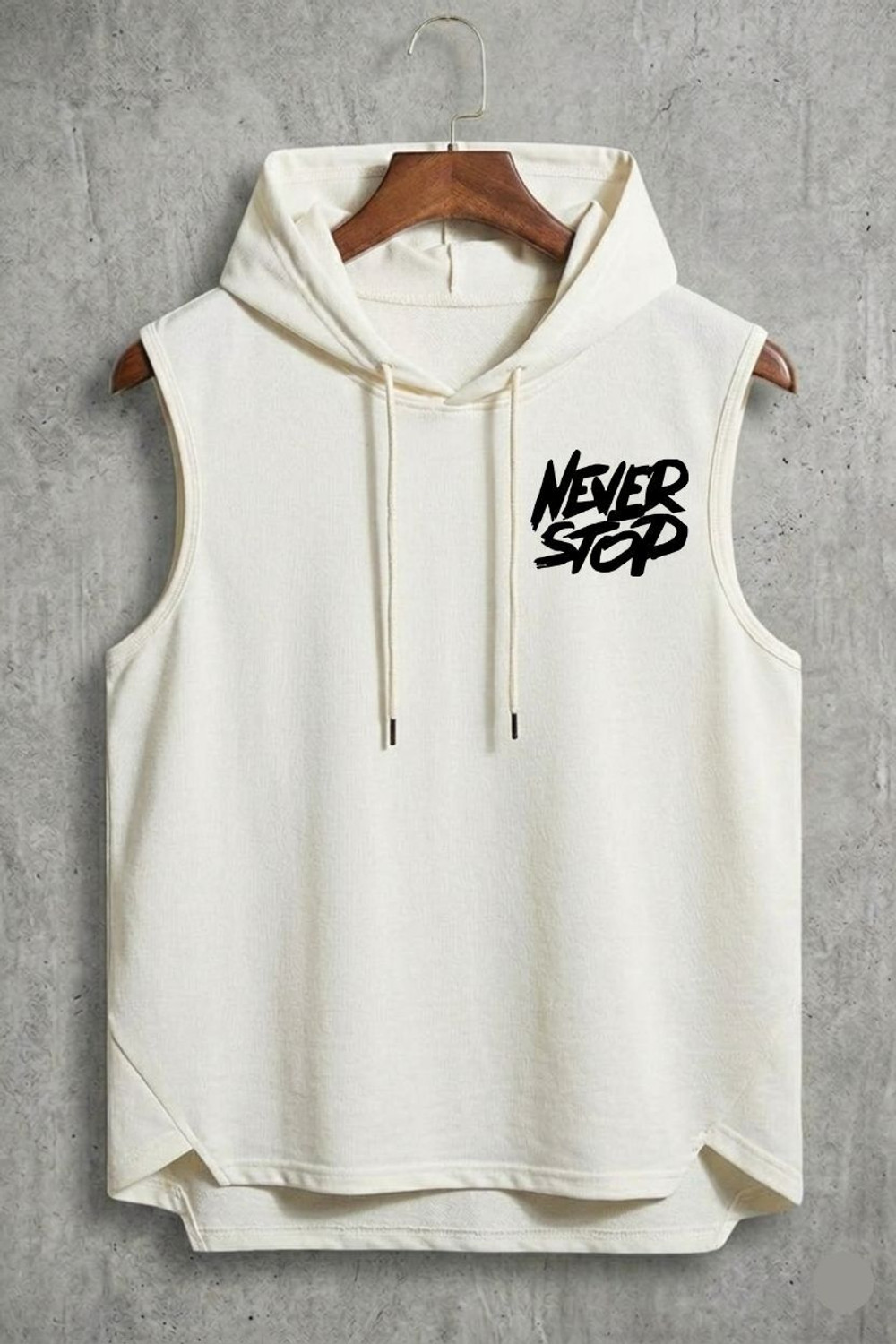 Image of Zxomillo Self Design Men Hooded Neck Black, White T-Shirt