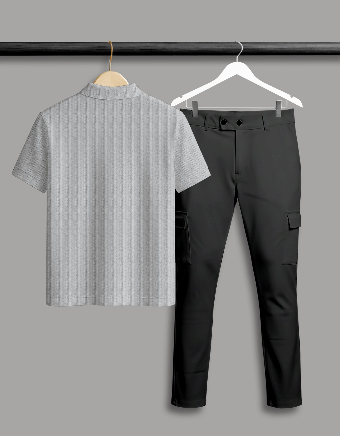Image of COMBRAIDED Self Design Men Track Suit