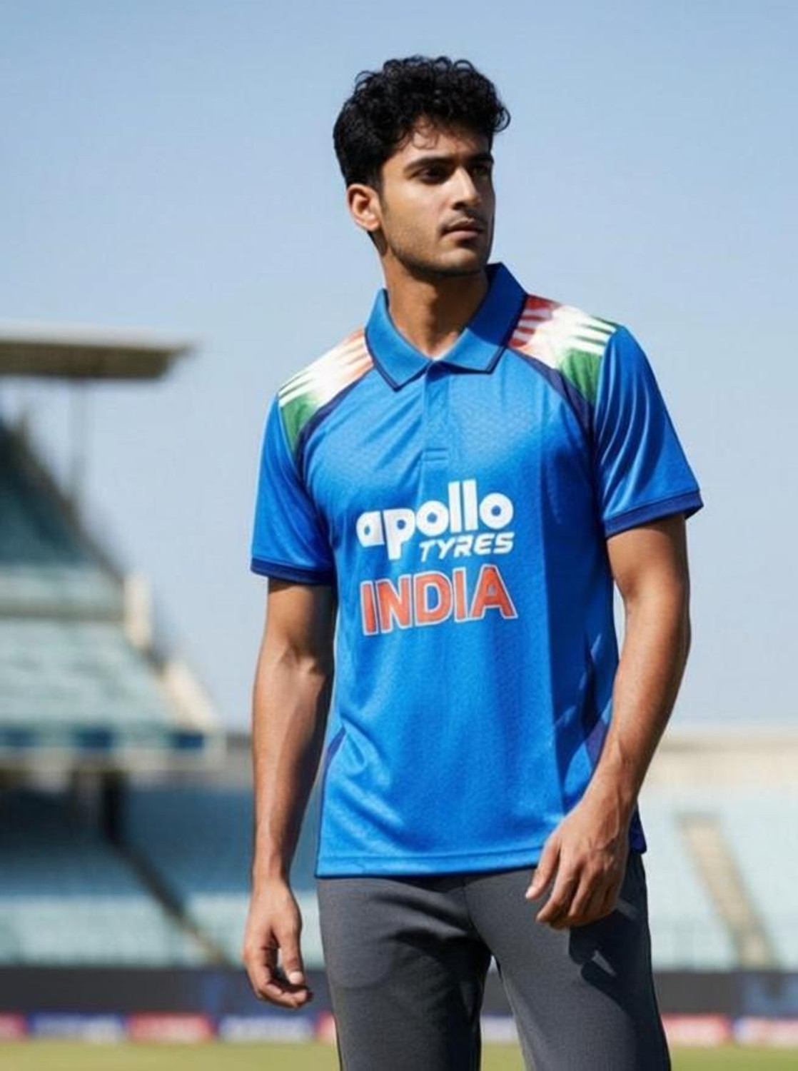 Image of fabzy Typography, Graphic Print, Sporty Men Polo Neck Blue T-Shirt