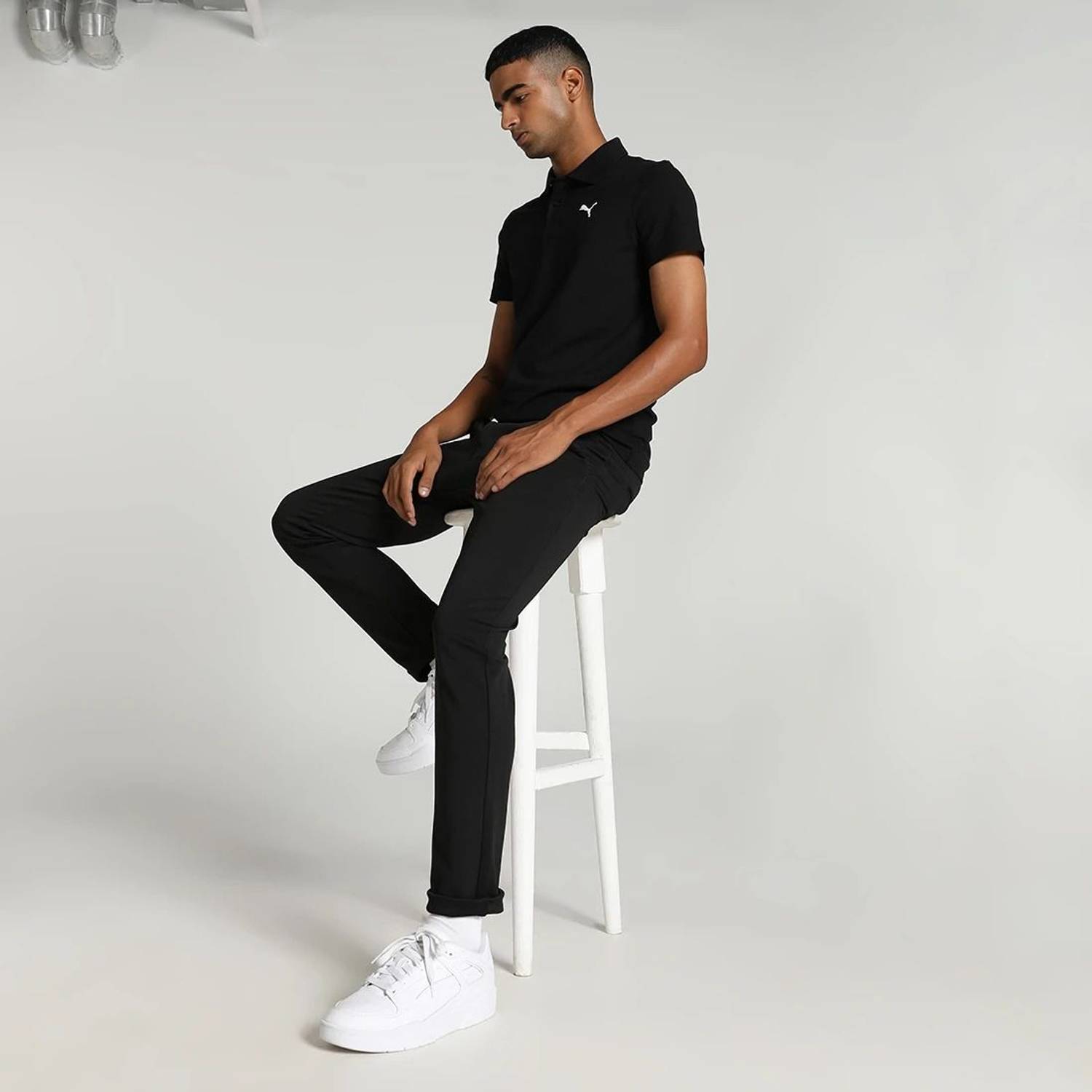 PUMA Men Black Polo Neck T-Shirt - Image 5