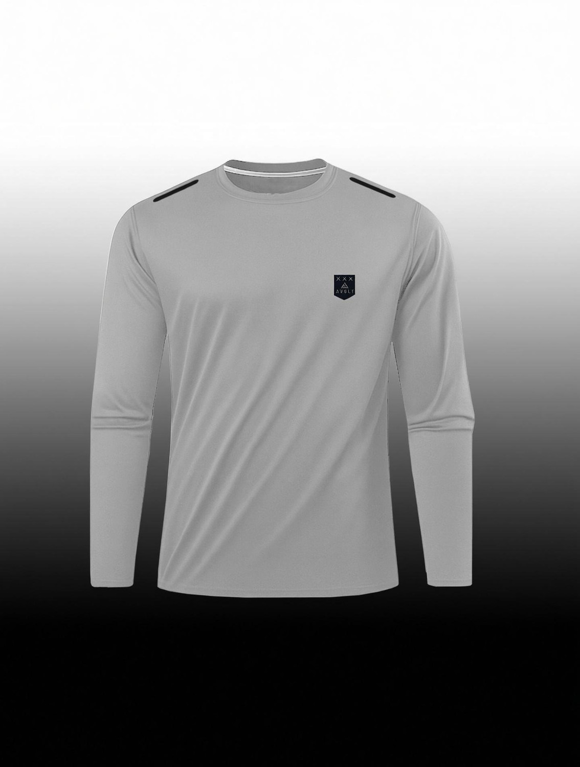 Image of AVOLT Printed Men Round Neck Grey T-Shirt