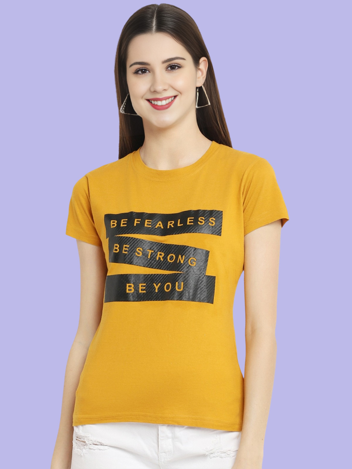 Image of METRONAUT Graphic Print Women Round Neck Multicolor T-Shirt